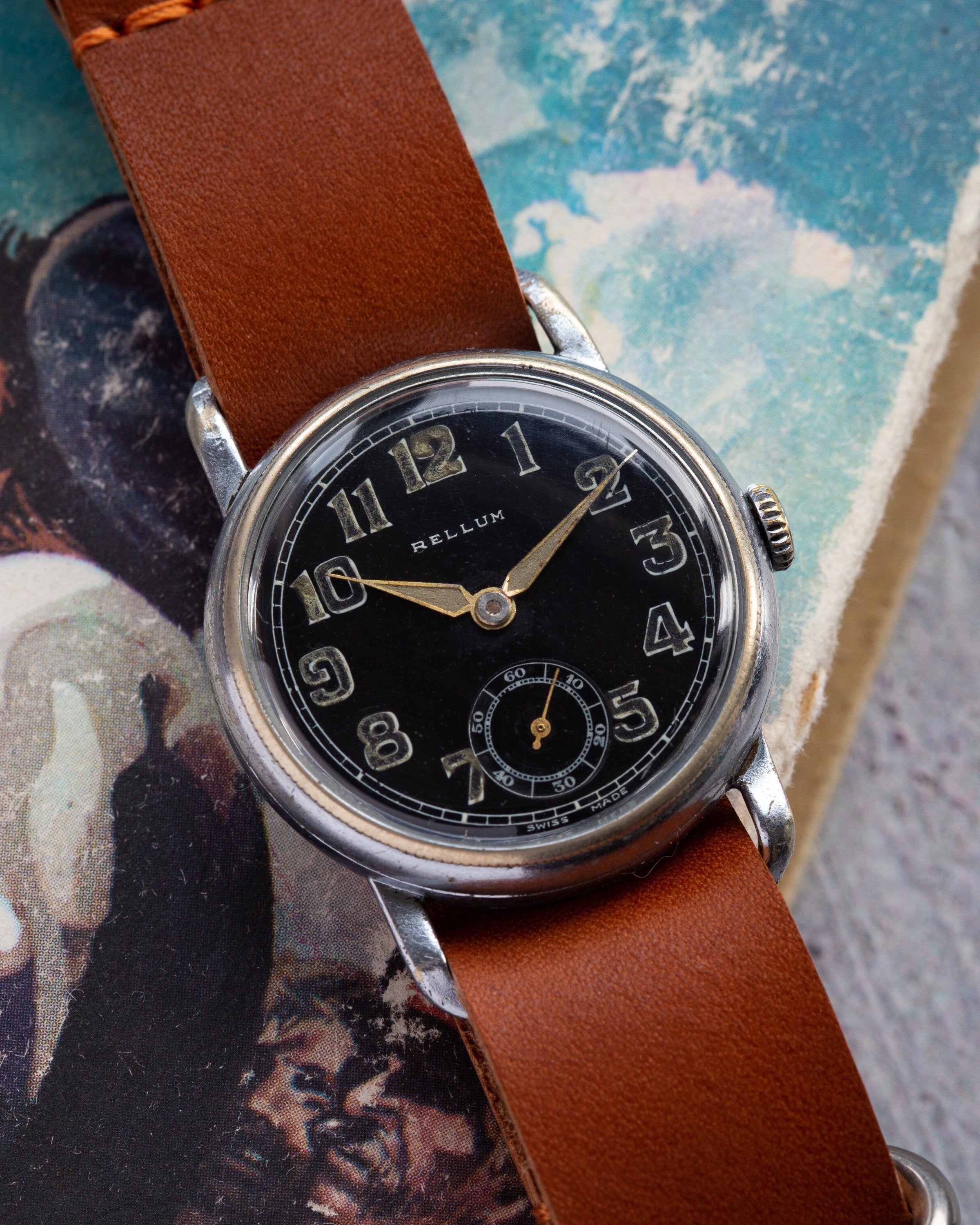 Rare Watch Pilot Rellum Swiss made Military Watch WW2 - VintageDuMarko