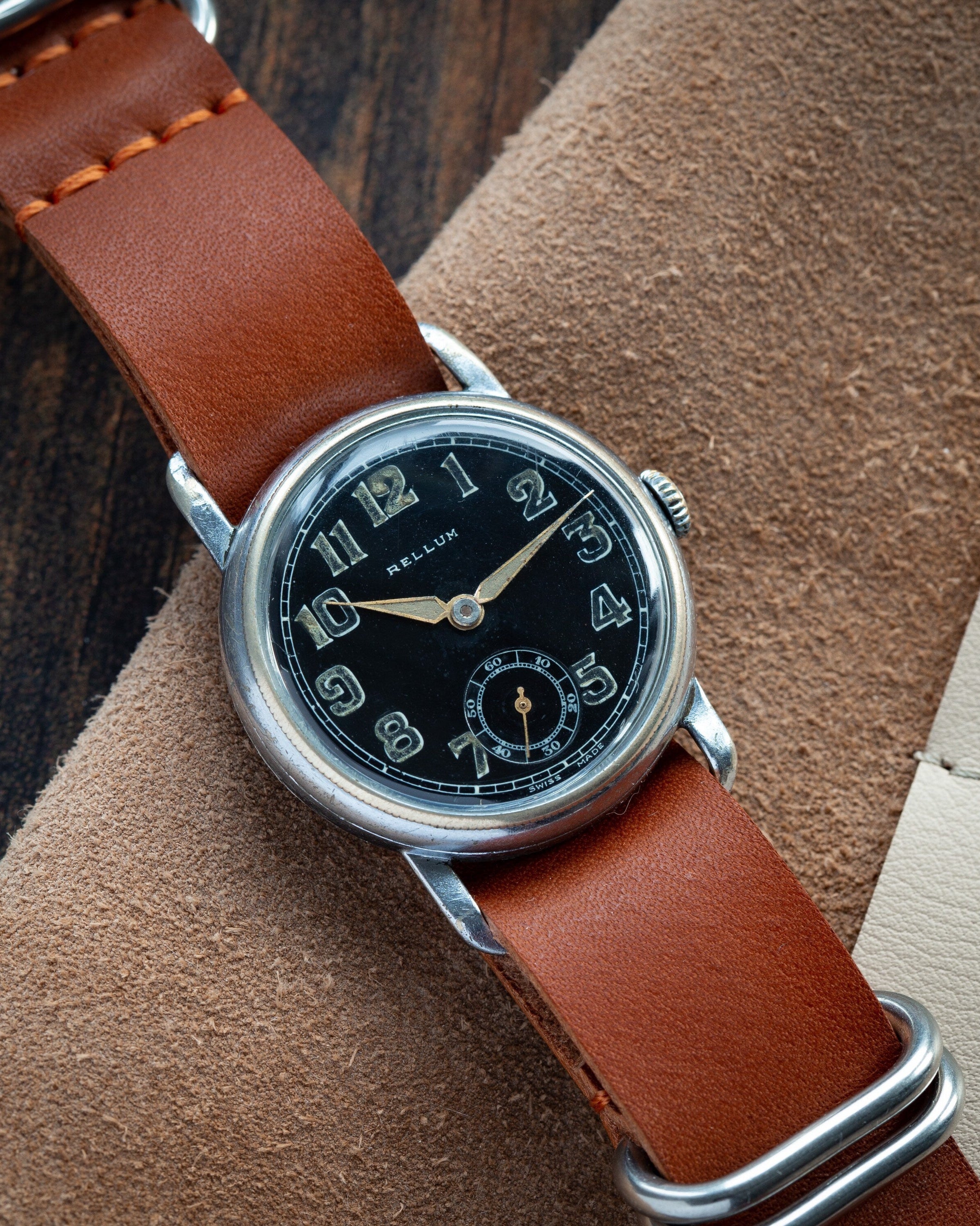 Rare Watch Pilot Rellum Swiss made Military Watch WW2 - VintageDuMarko