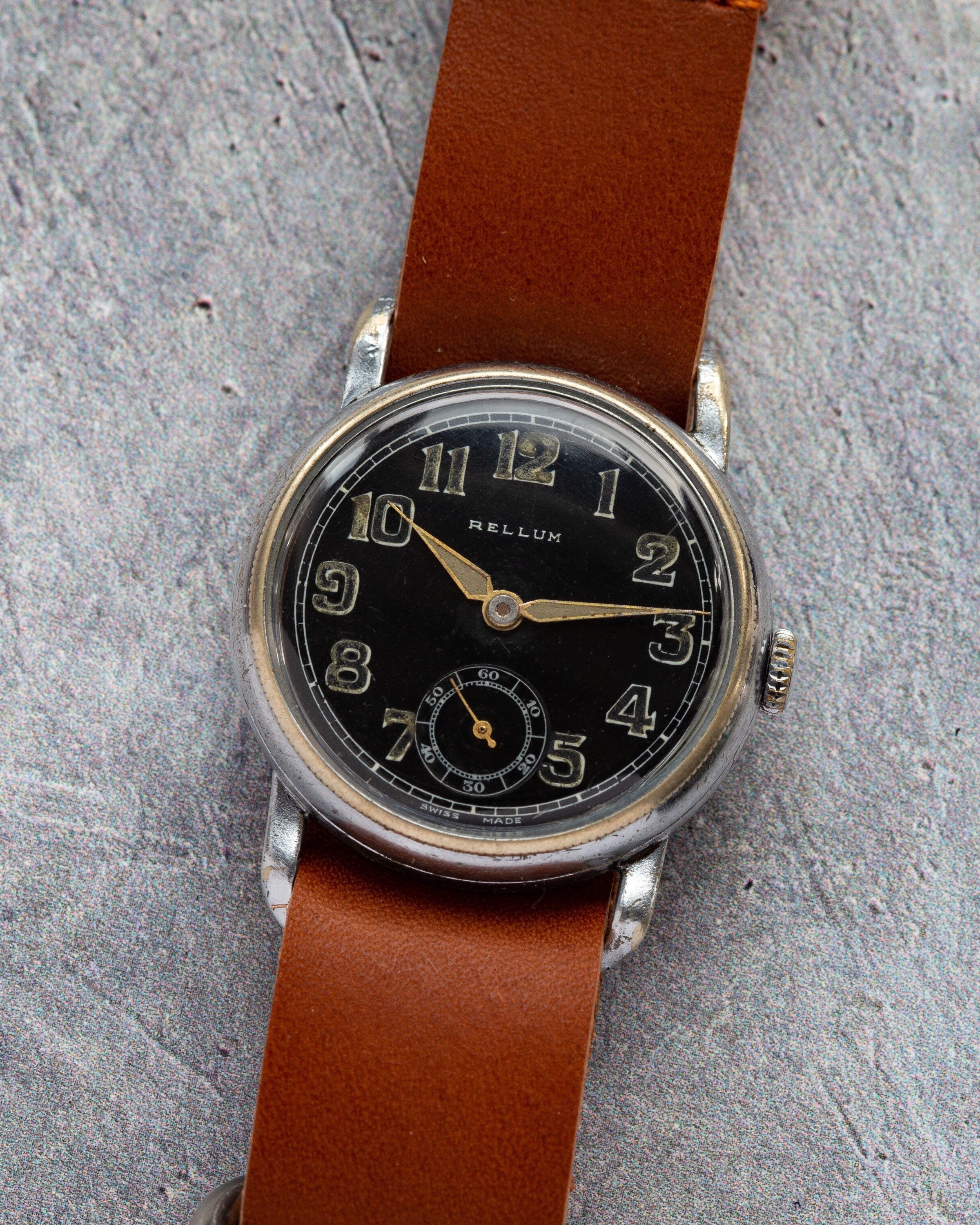 Rare Watch Pilot Rellum Swiss made Military Watch WW2 - VintageDuMarko
