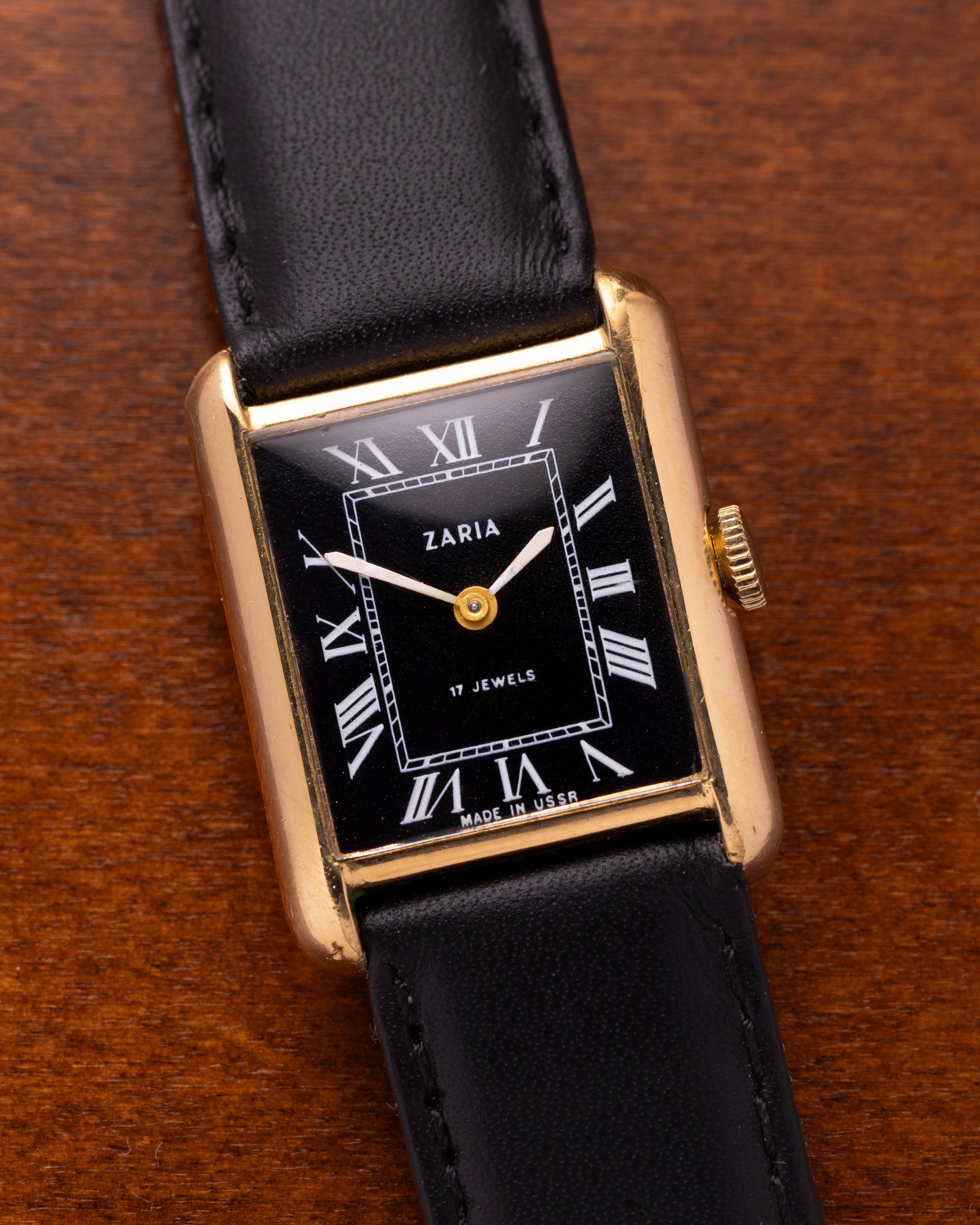 Rare Watch "Zaria" Art Deco Tank Style from 1970's, Cartier Style - VintageDuMarko