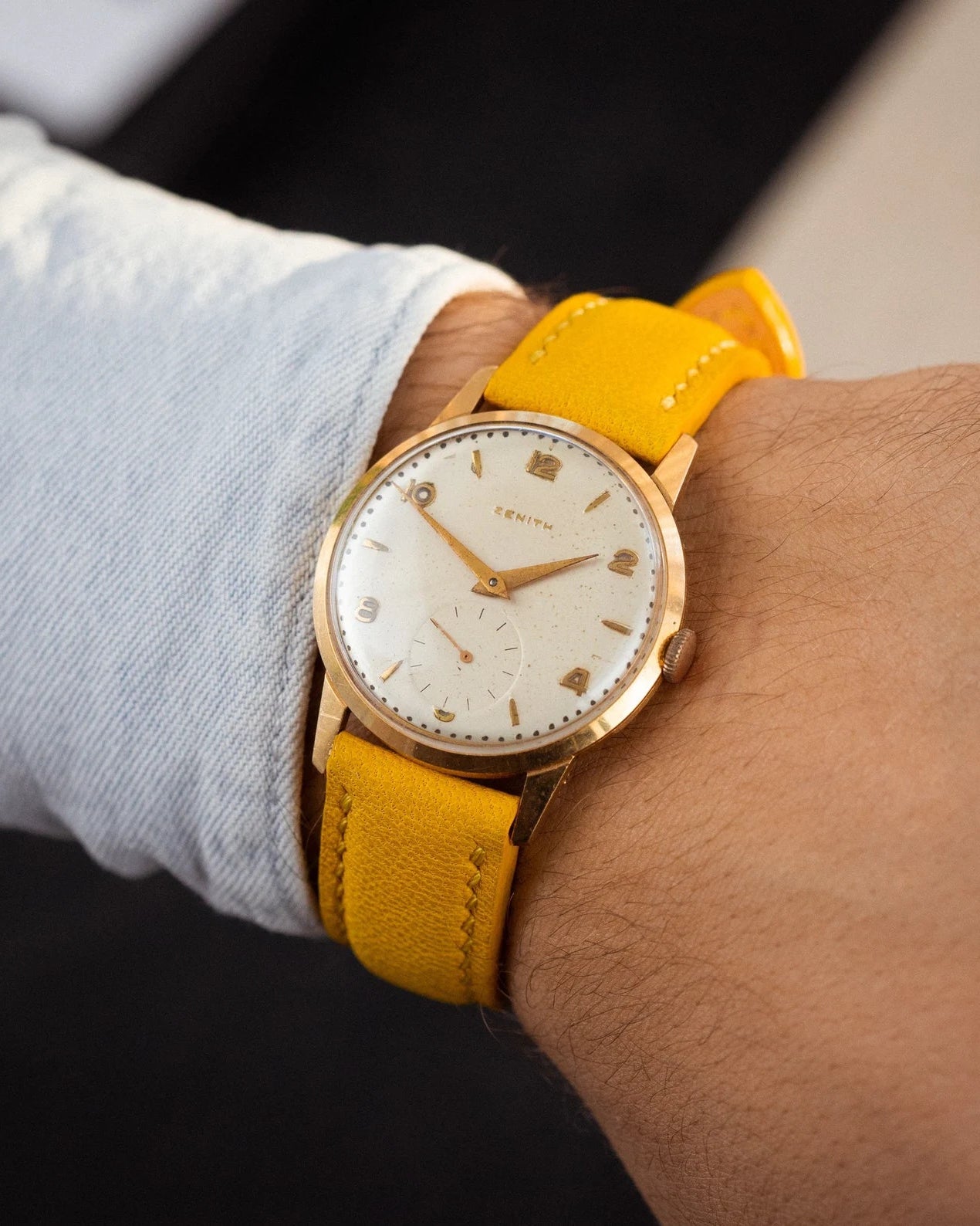 Swiss Watch «Zenith» - Vintage Zenith 18k Gold Watch - VintageDuMarko
