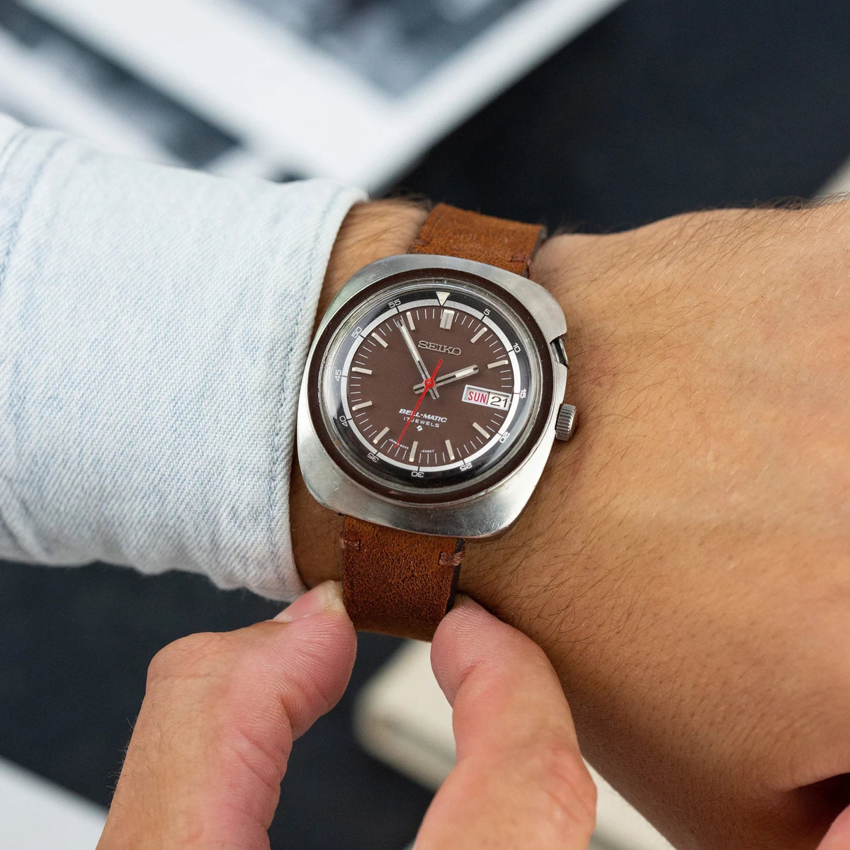 Seiko automatic top alarm watch