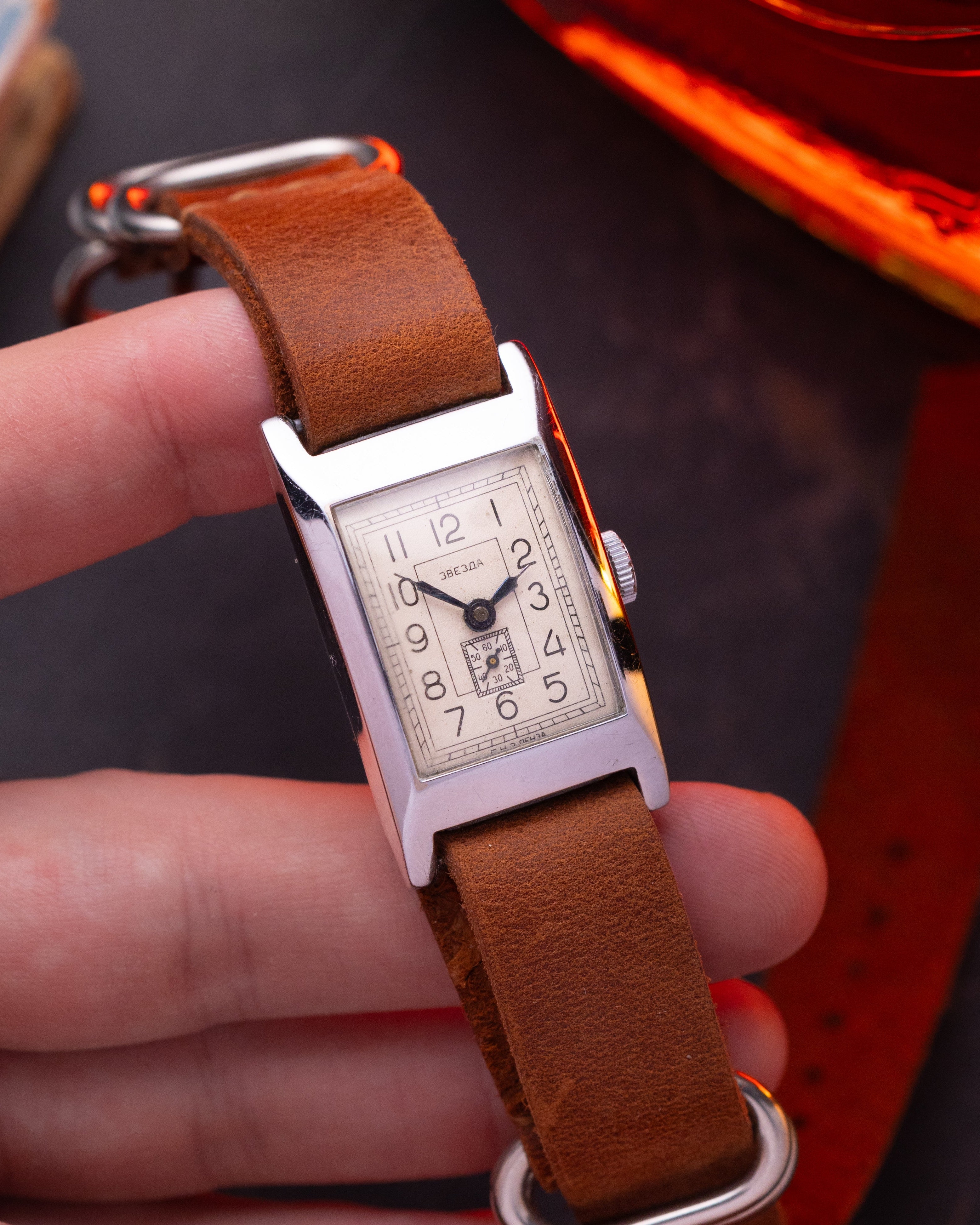 Vintage Art Deco Tank Zvezda watch, Antique Watches - VintageDuMarko