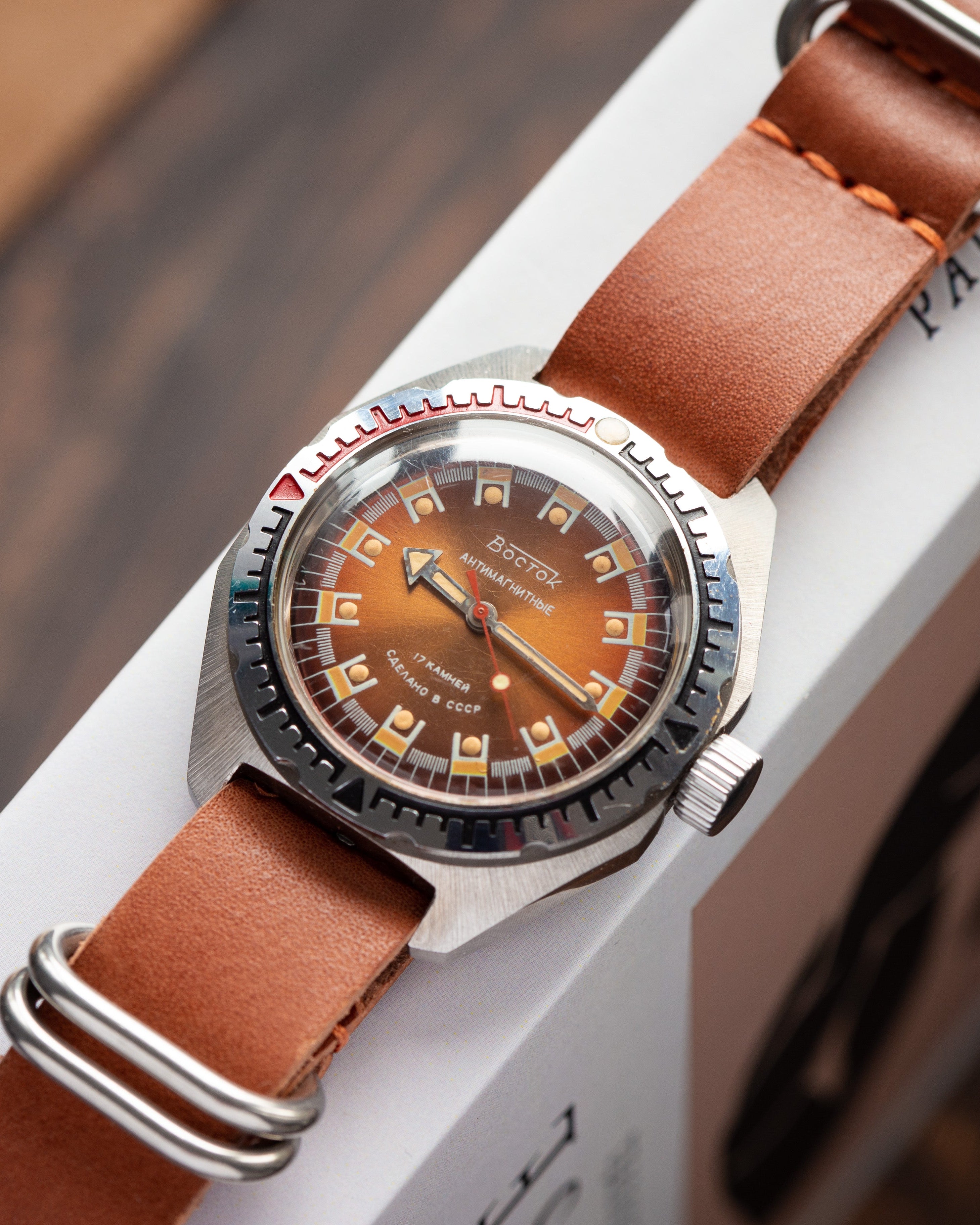 Vintage Dive Watch "Wostok (Vostok) Amphibian", Rare Watch Face - VintageDuMarko