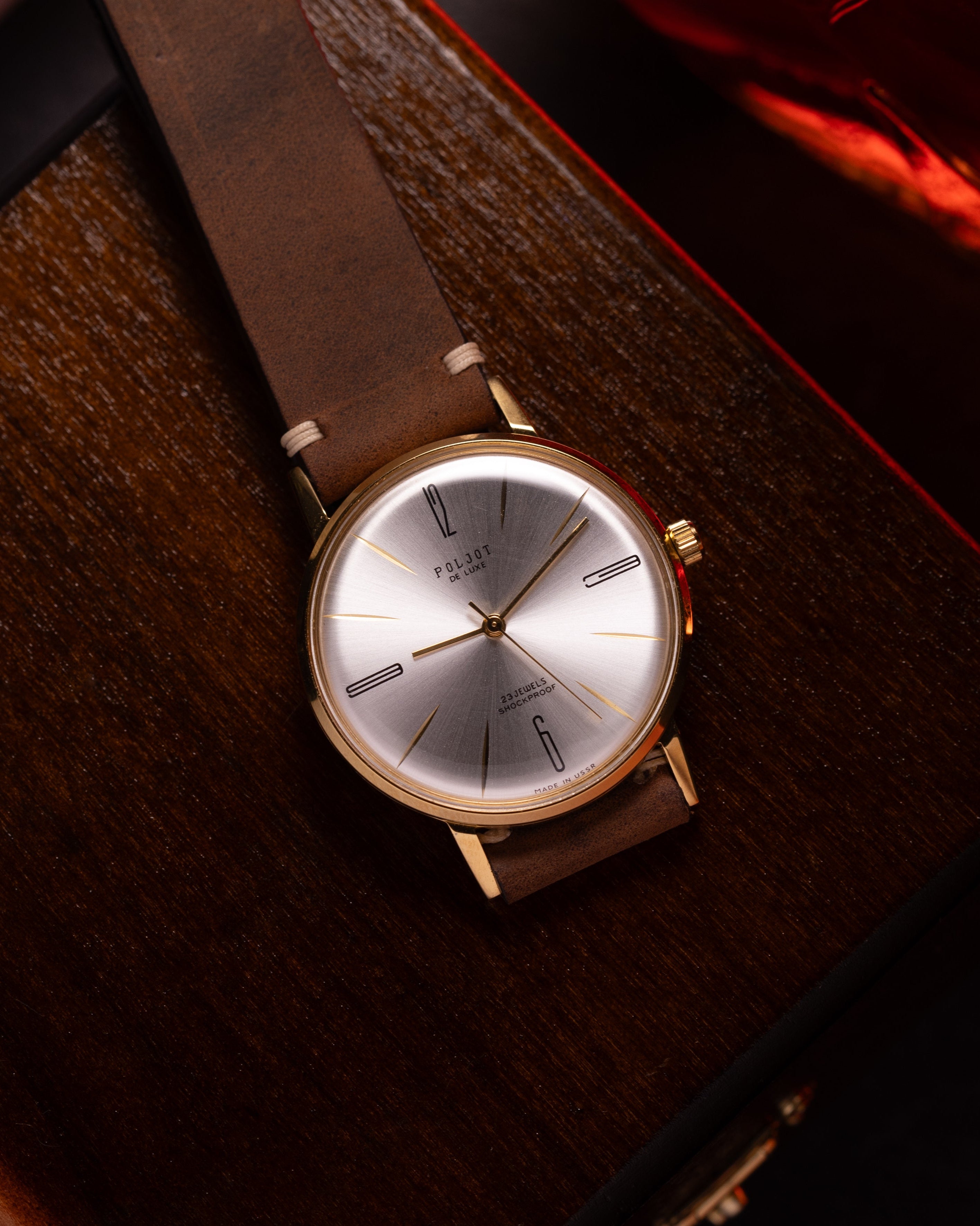 Vintage Dress Watch "Poljot De Luxe", Rare Original Soviet Movement - VintageDuMarko