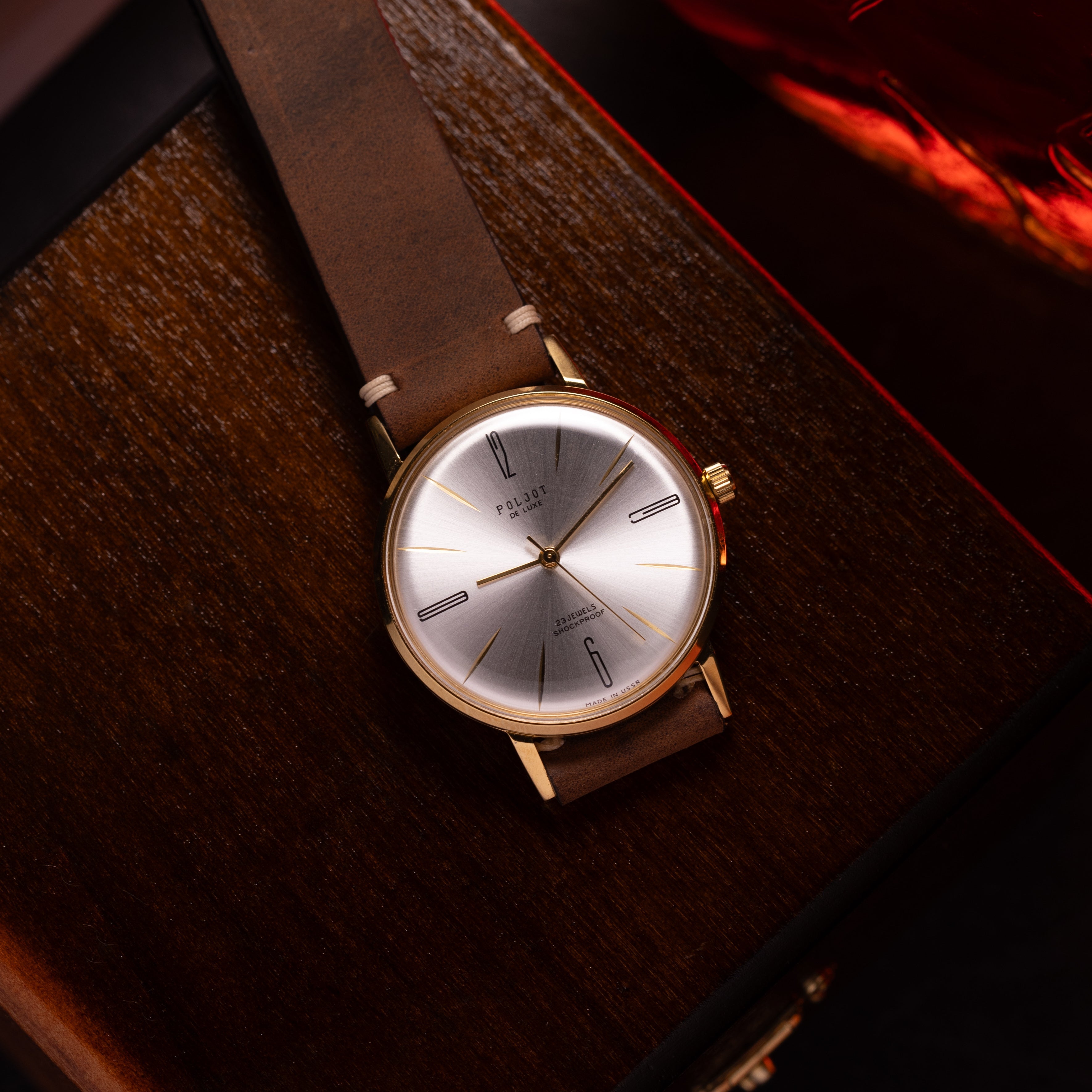 Vintage Dress Watch "Poljot De Luxe", Rare Original Soviet Movement - VintageDuMarko