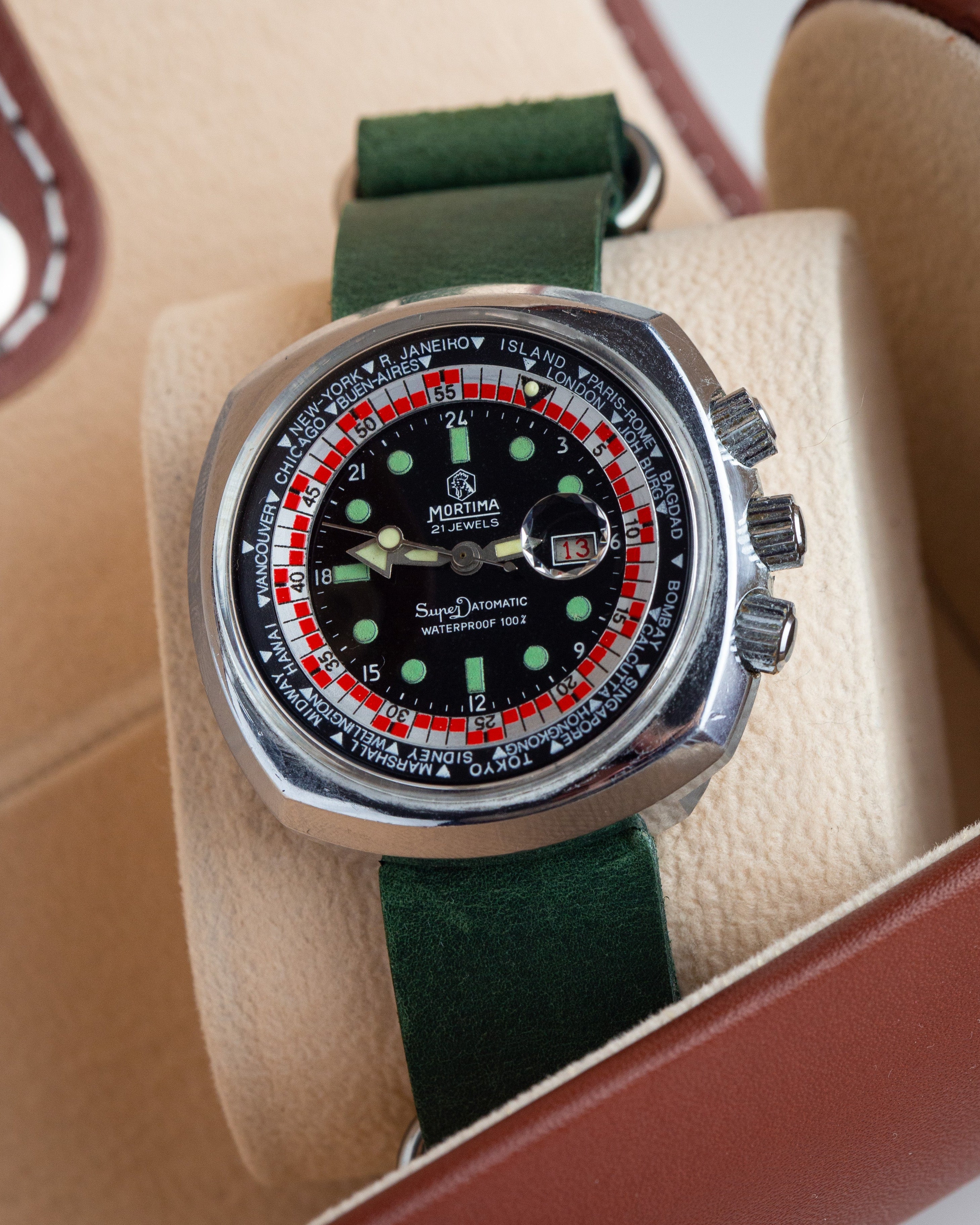 Vintage French Dive Men's Watch "Mortima Super Datomatic", Collectible Watches - VintageDuMarko