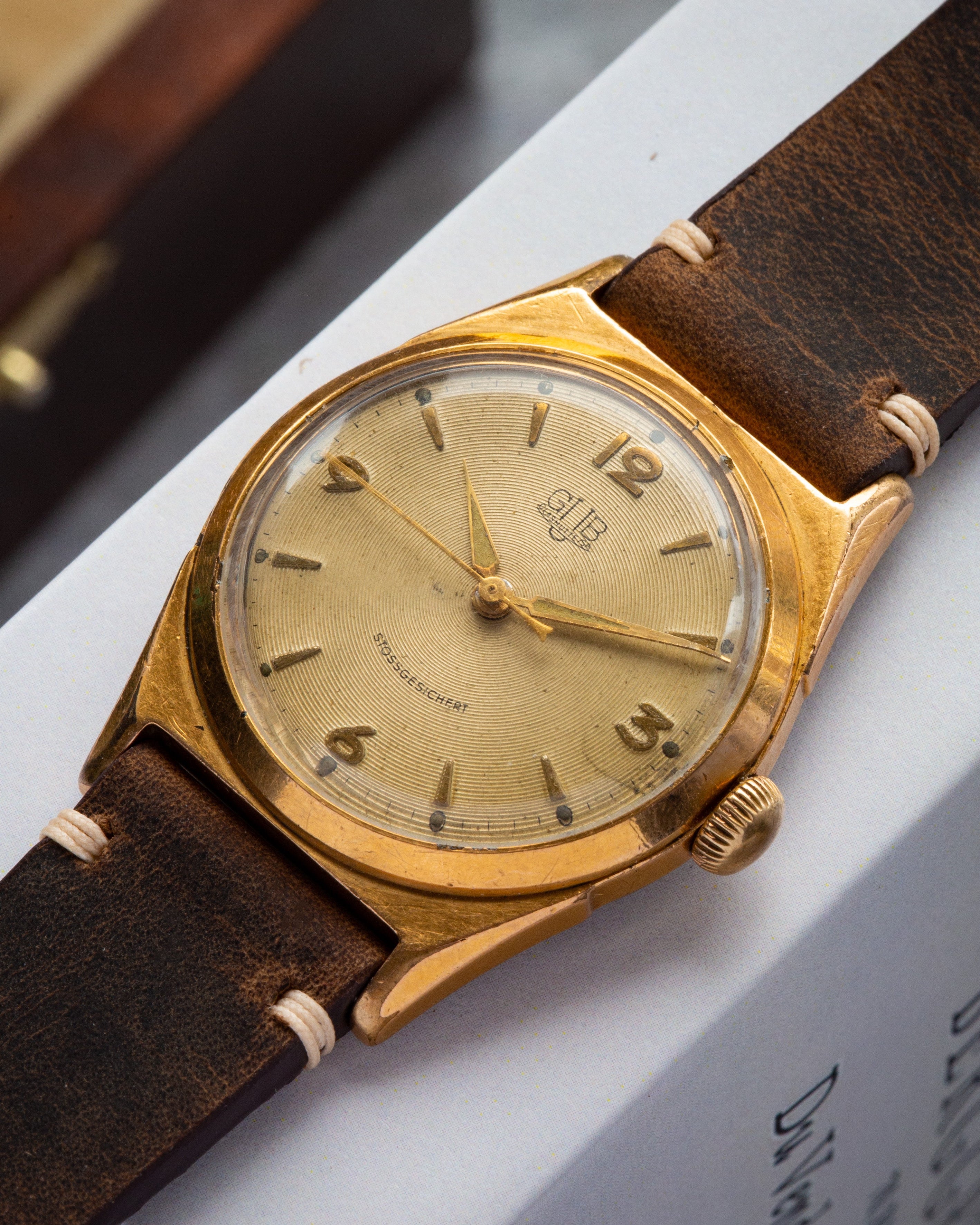 Vintage German "GUB Glashutte" Gold Plated Watch - VintageDuMarko