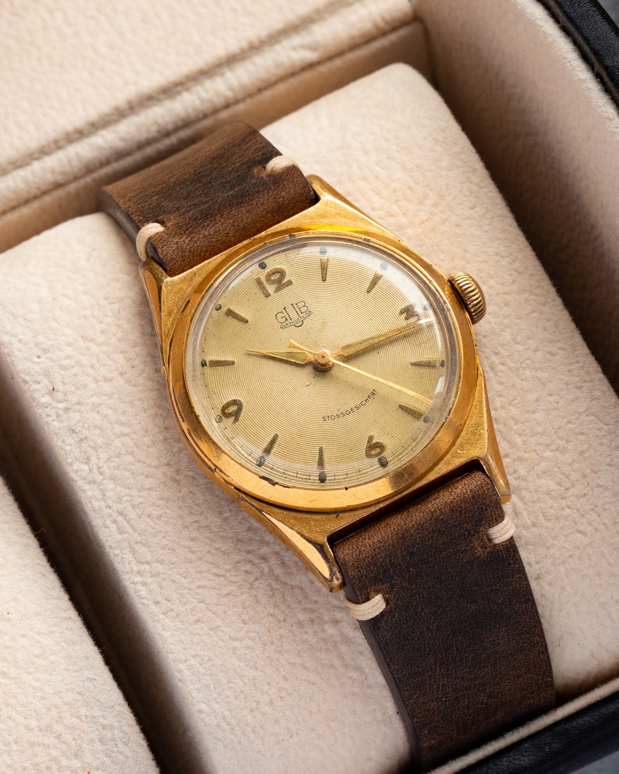 Vintage German "GUB Glashutte" Gold Plated Watch - VintageDuMarko