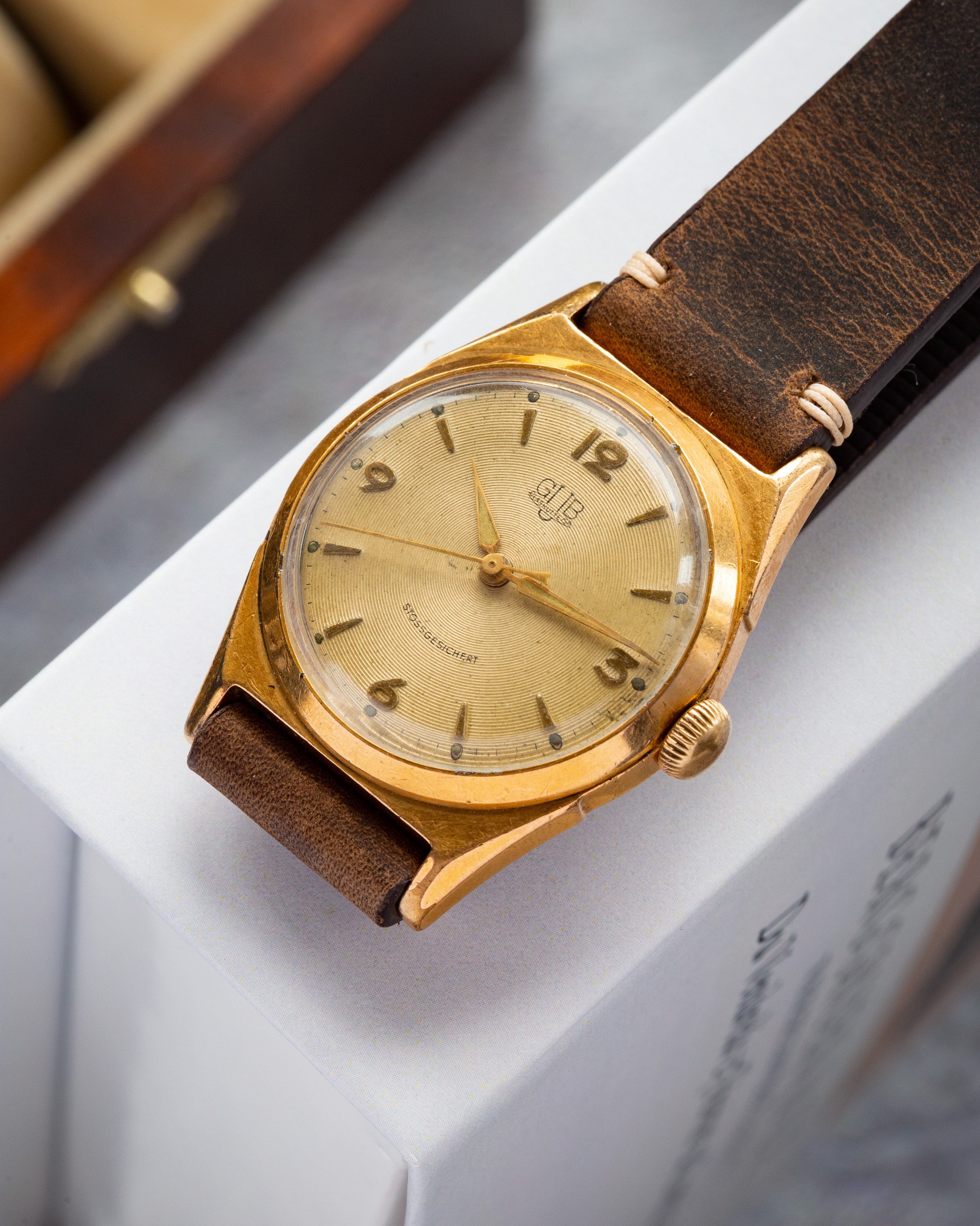 Vintage German "GUB Glashutte" Gold Plated Watch - VintageDuMarko
