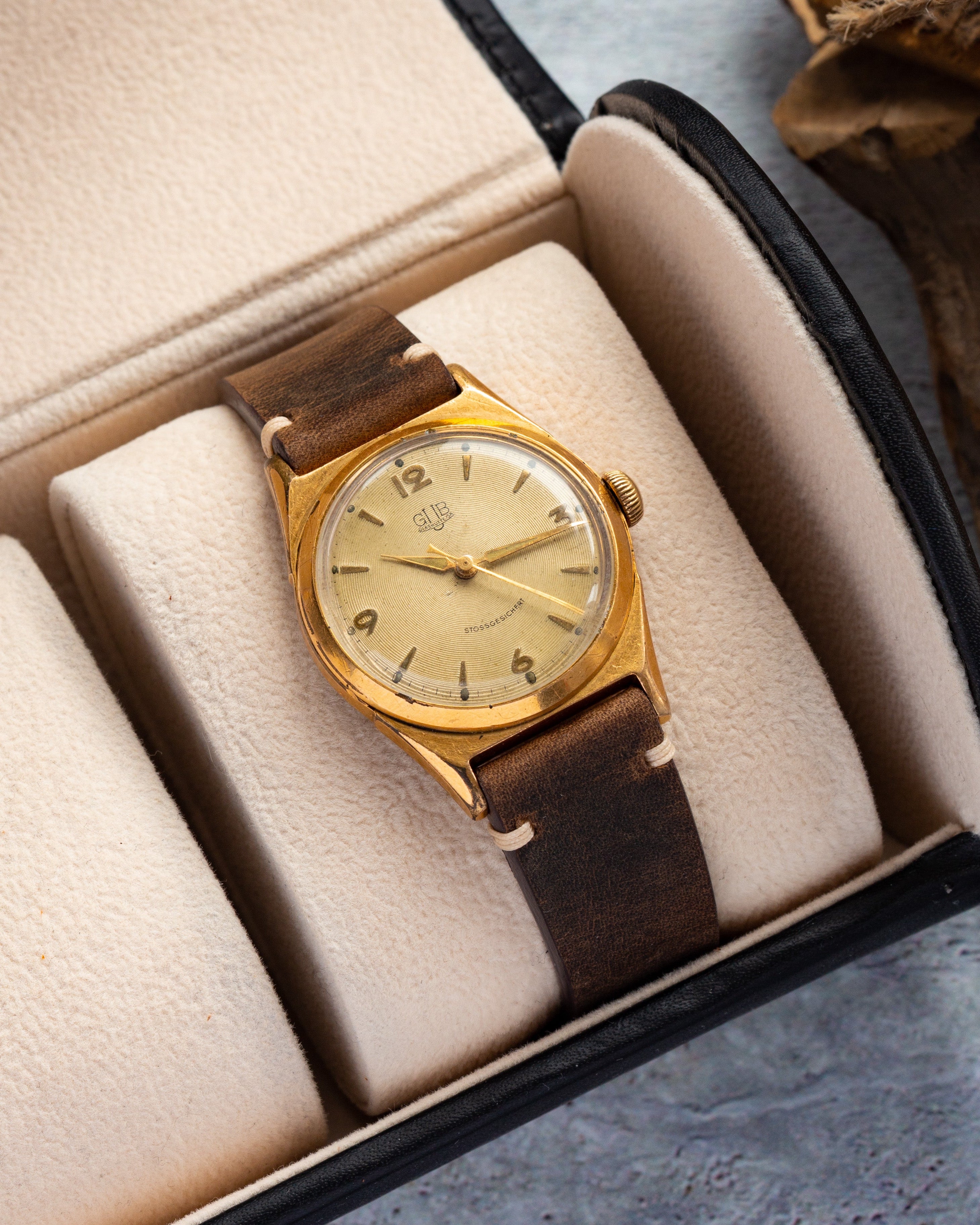 Vintage German "GUB Glashutte" Gold Plated Watch - VintageDuMarko