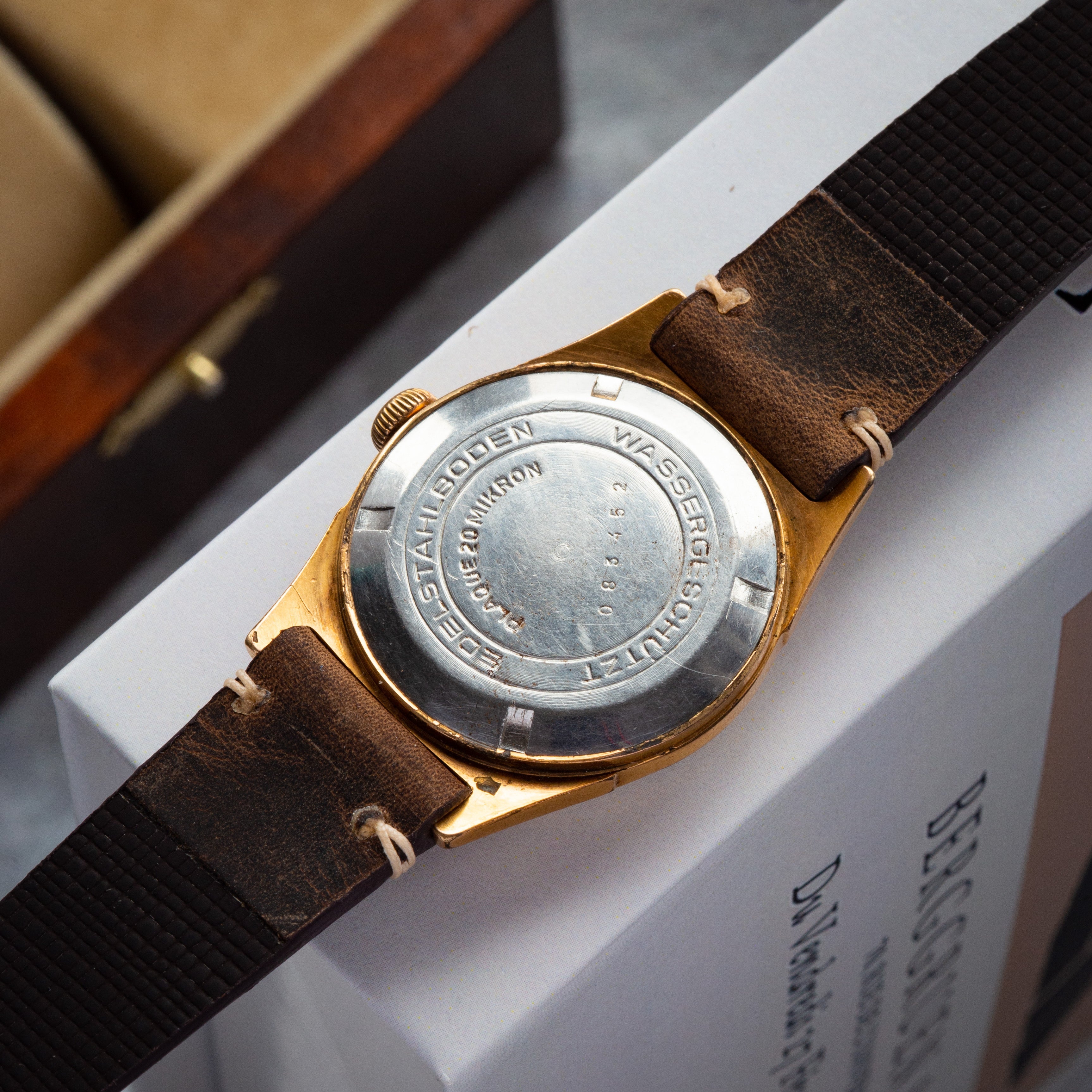 Vintage German "GUB Glashutte" Gold Plated Watch - VintageDuMarko