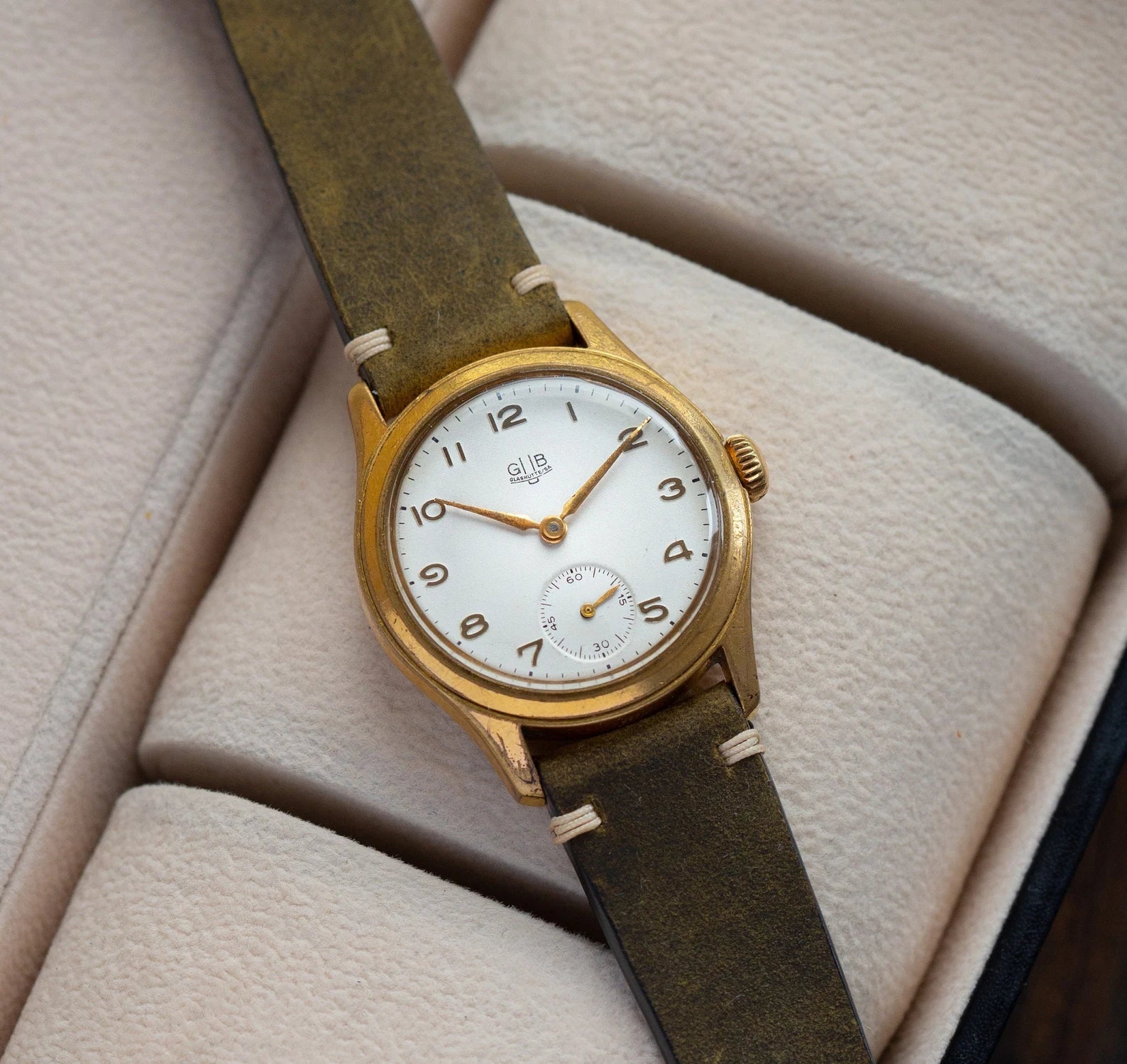 Vintage German Watch "GUB Glashutte", Gold Plated Watch - VintageDuMarko