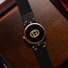 Vintage GUCCI Black and Gold Watch - VintageDuMarko