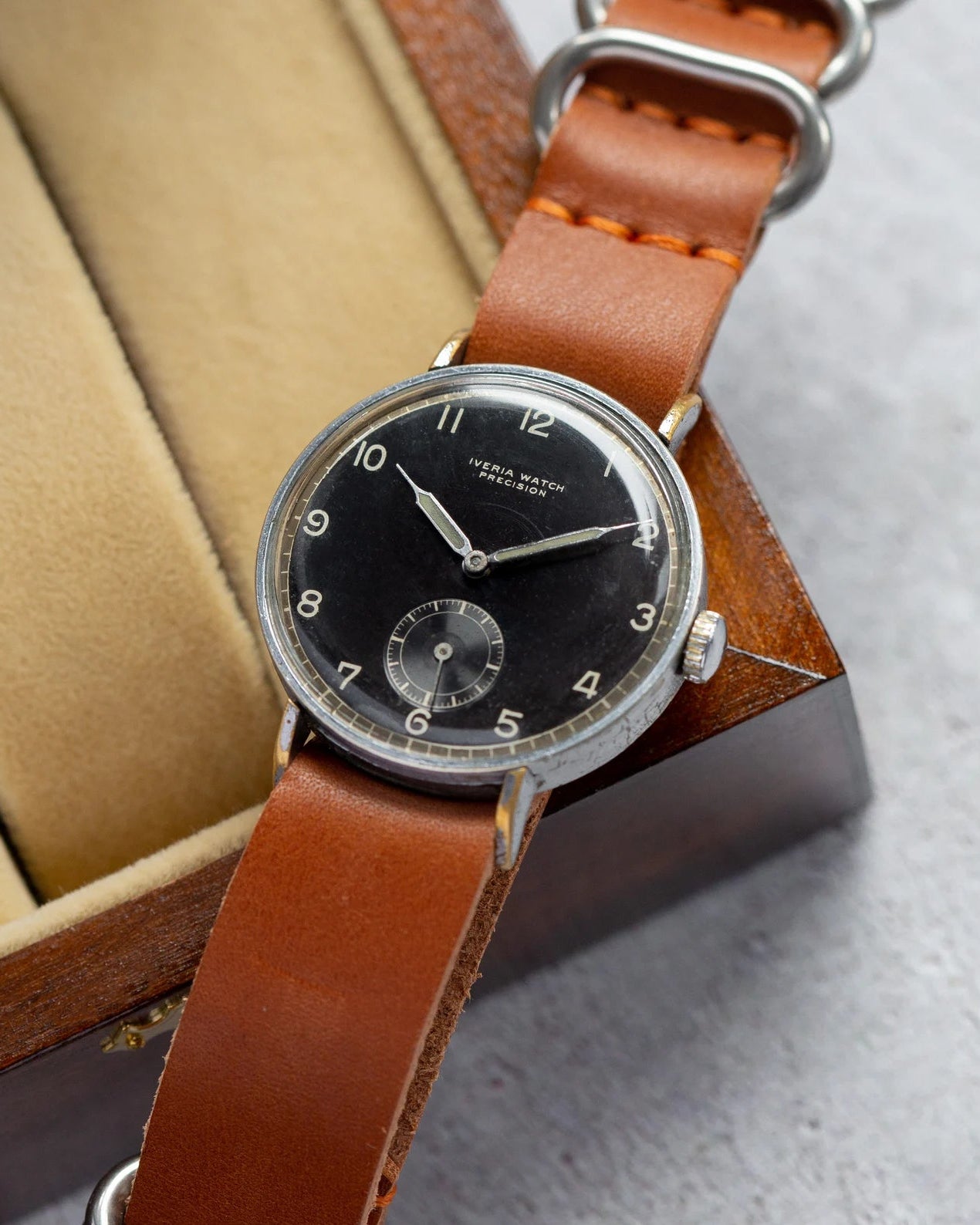 Vintage "Iveria Watch Precision", Military Swiss Watch - VintageDuMarko