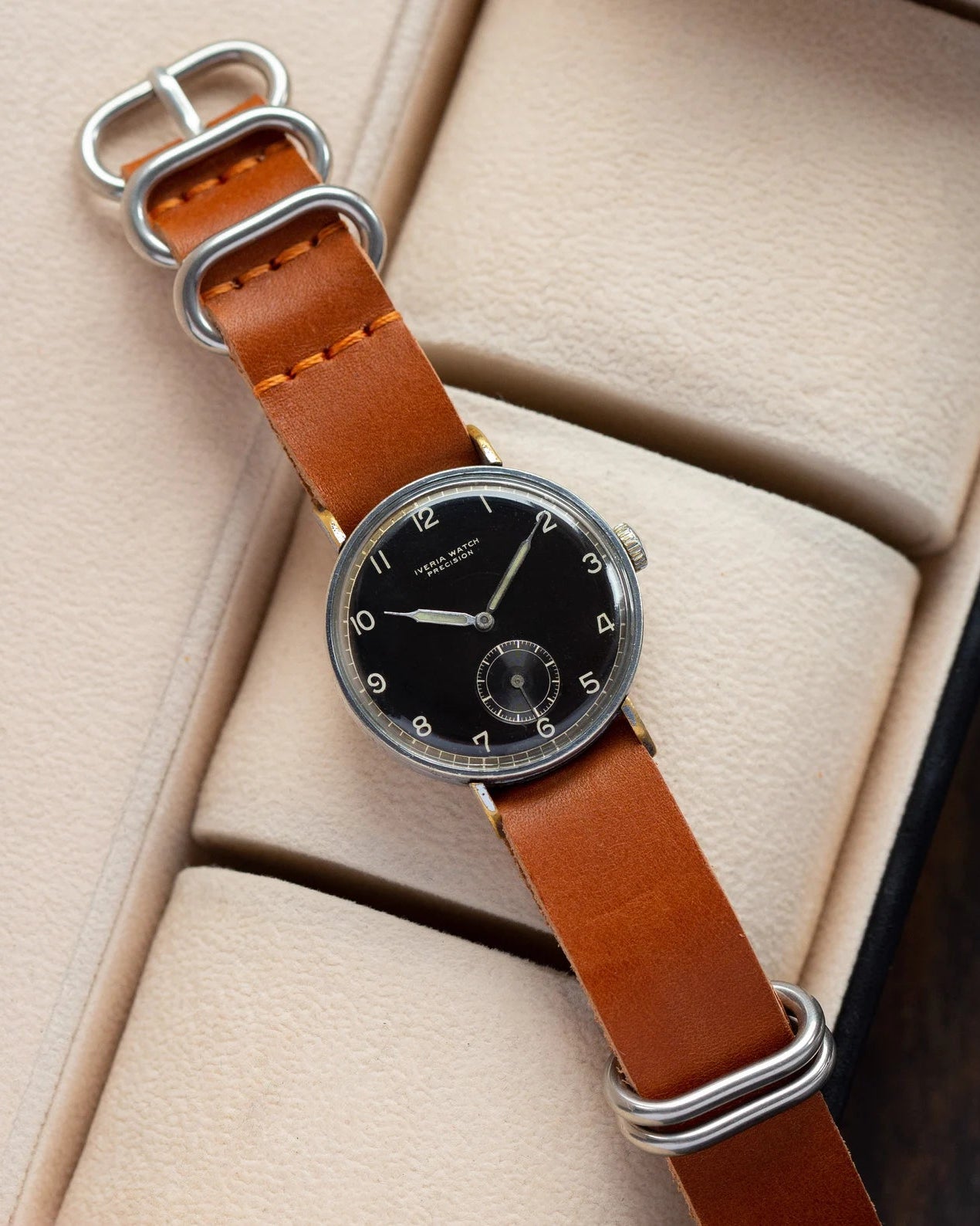 Vintage "Iveria Watch Precision", Military Swiss Watch - VintageDuMarko