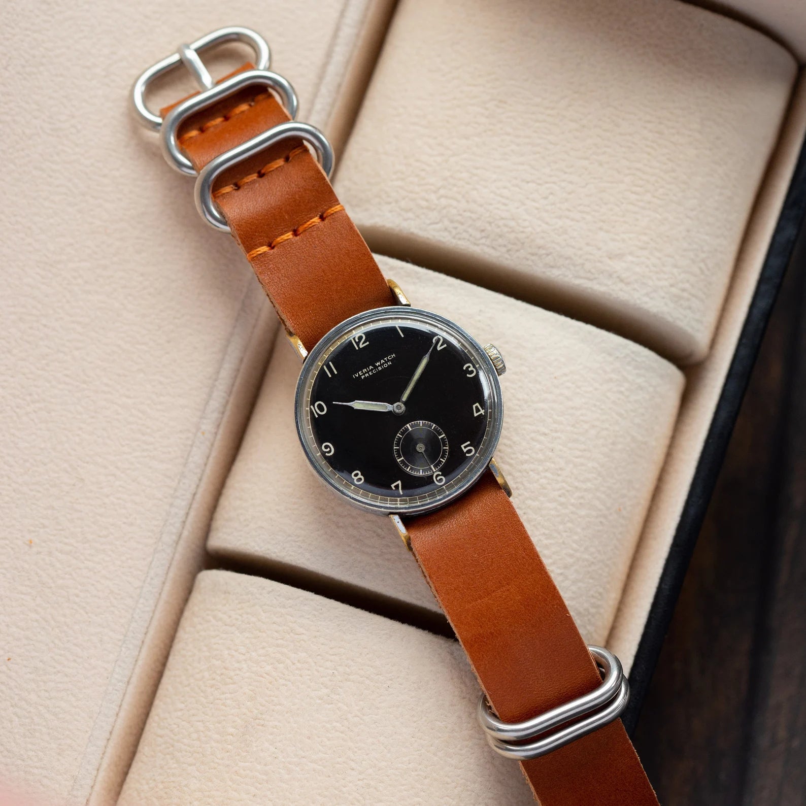 Vintage "Iveria Watch Precision", Military Swiss Watch - VintageDuMarko