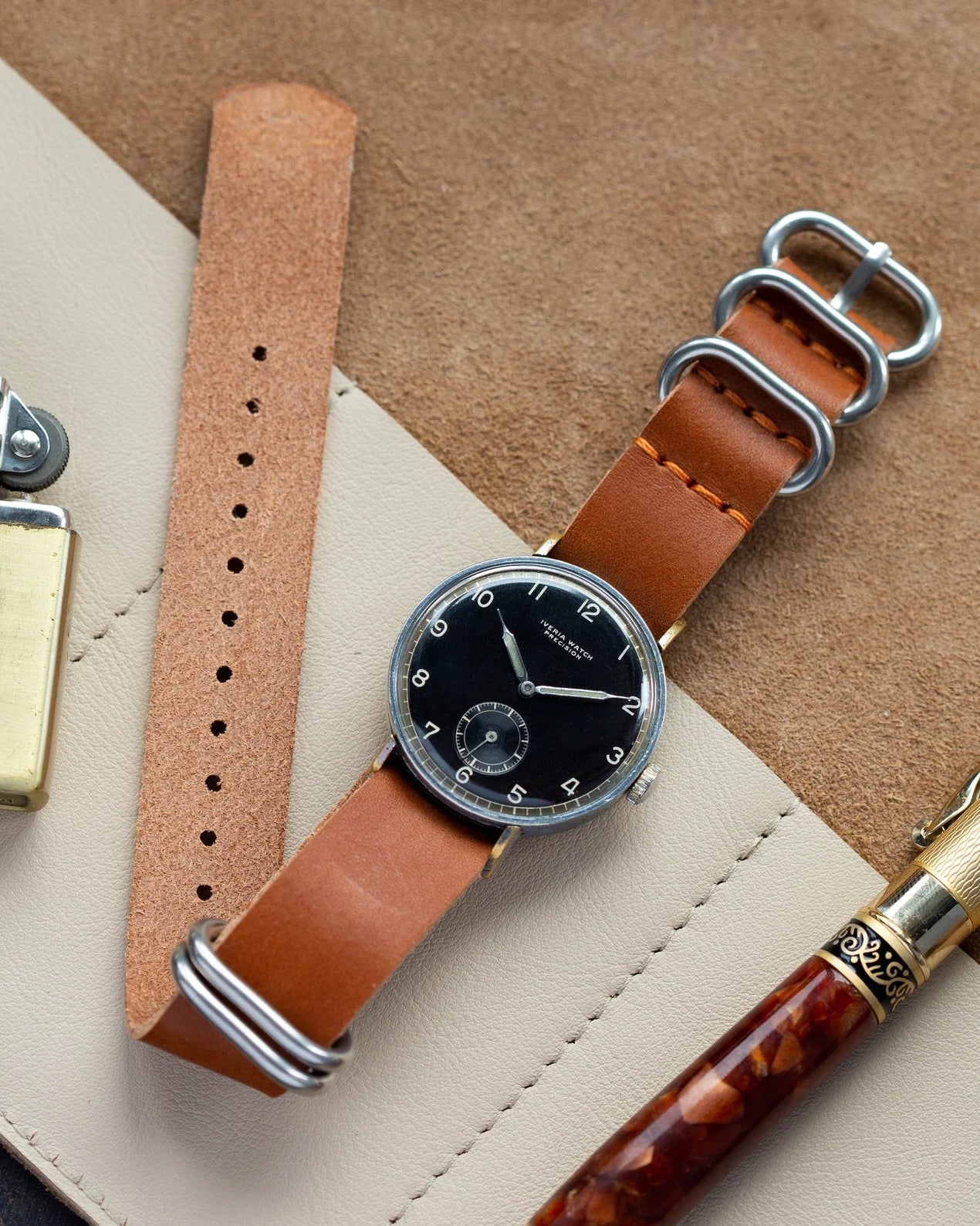 Vintage "Iveria Watch Precision", Military Swiss Watch - VintageDuMarko