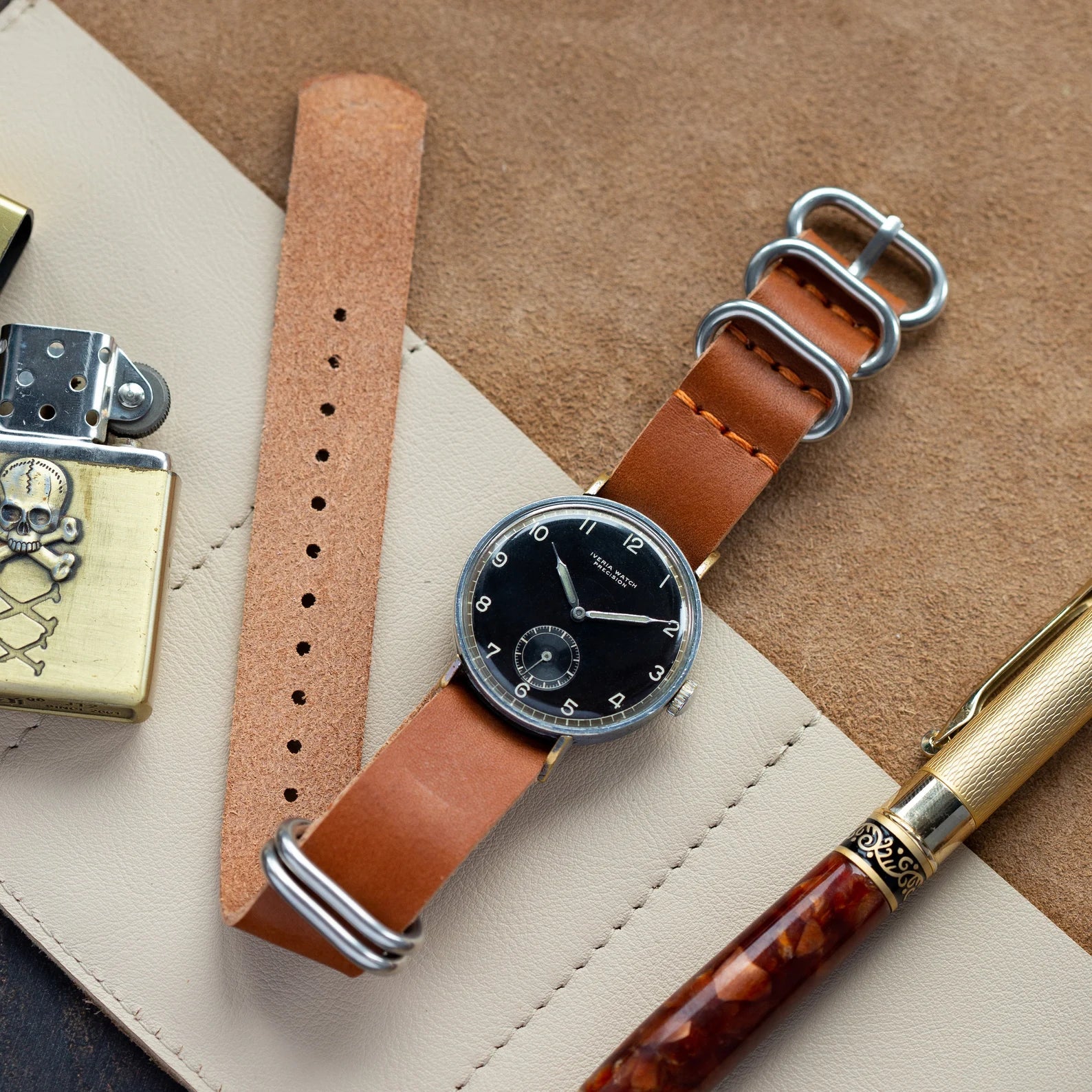 Vintage "Iveria Watch Precision", Military Swiss Watch - VintageDuMarko