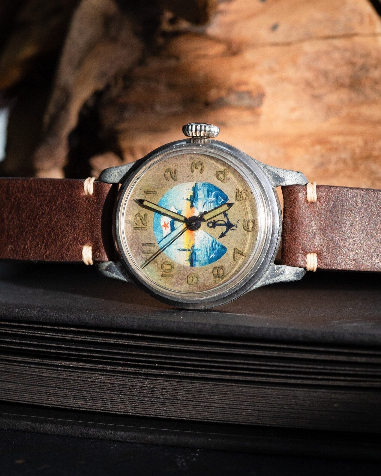 Vintage "Longines" Watch with Painted Dial, Military Watch Made in Switzerland - VintageDuMarko