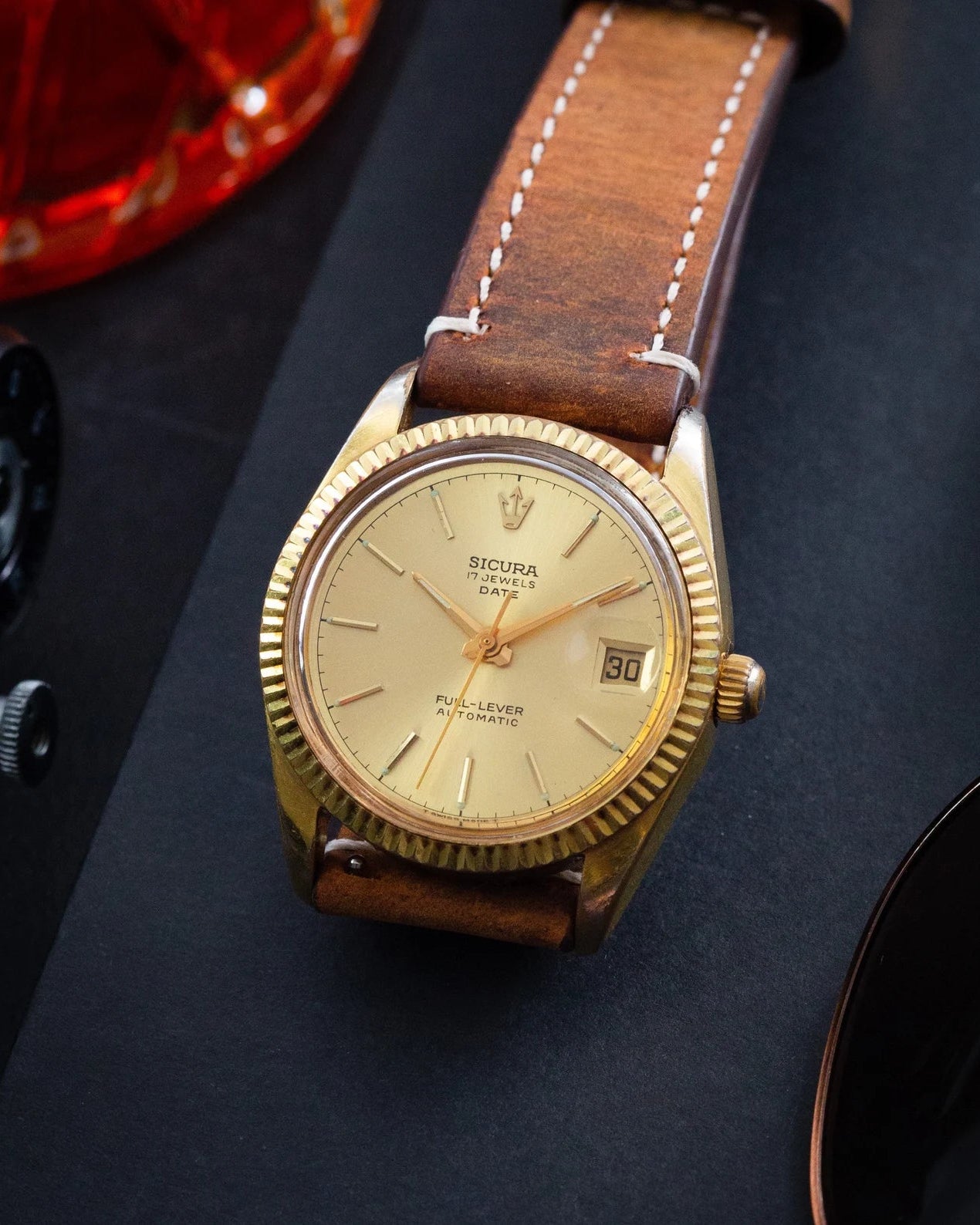 Vintage Men's Watch "Sicura Full-Lever (Breitling)", Automatic Swiss Made Watch - VintageDuMarko