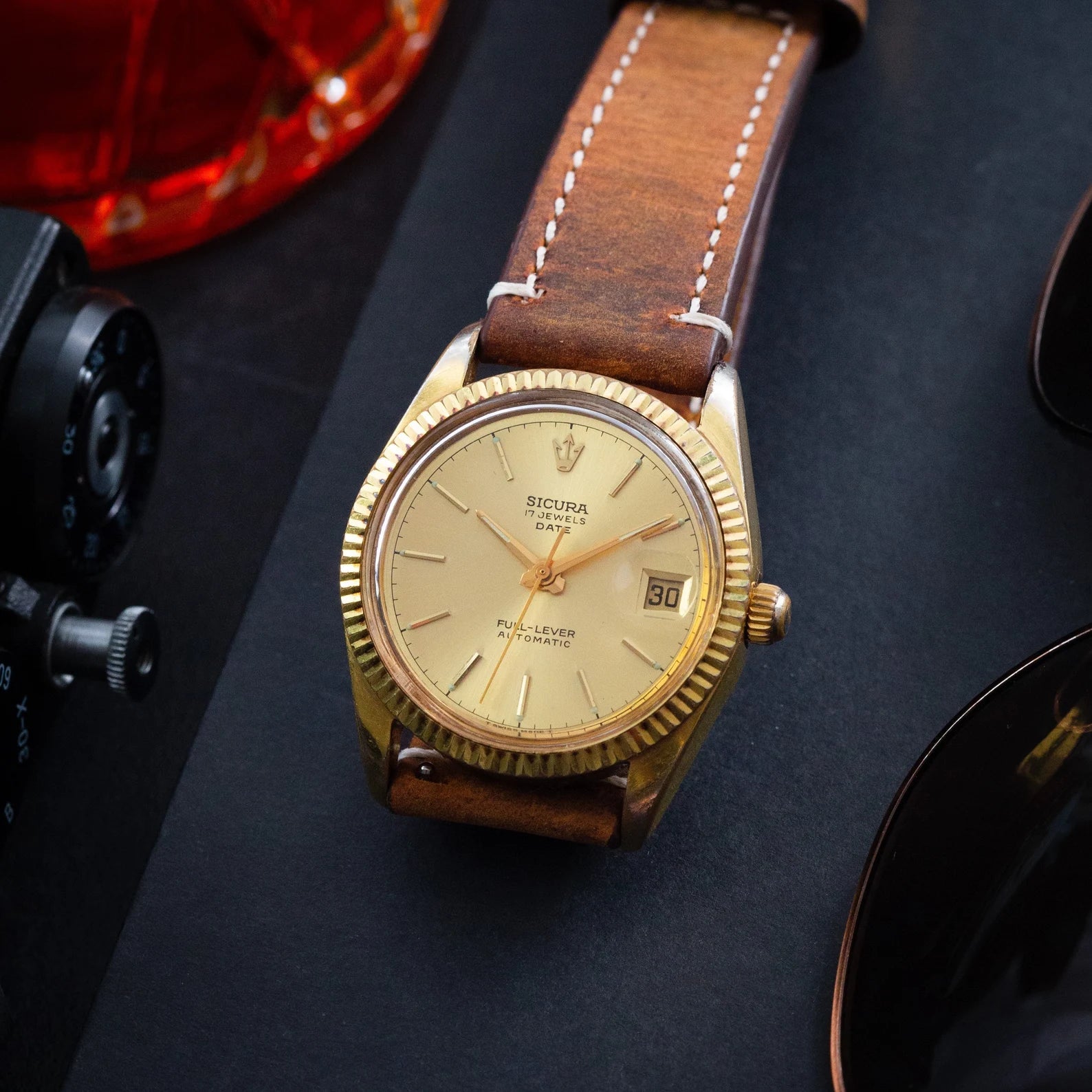 Vintage Men's Watch "Sicura Full-Lever (Breitling)", Automatic Swiss Made Watch - VintageDuMarko