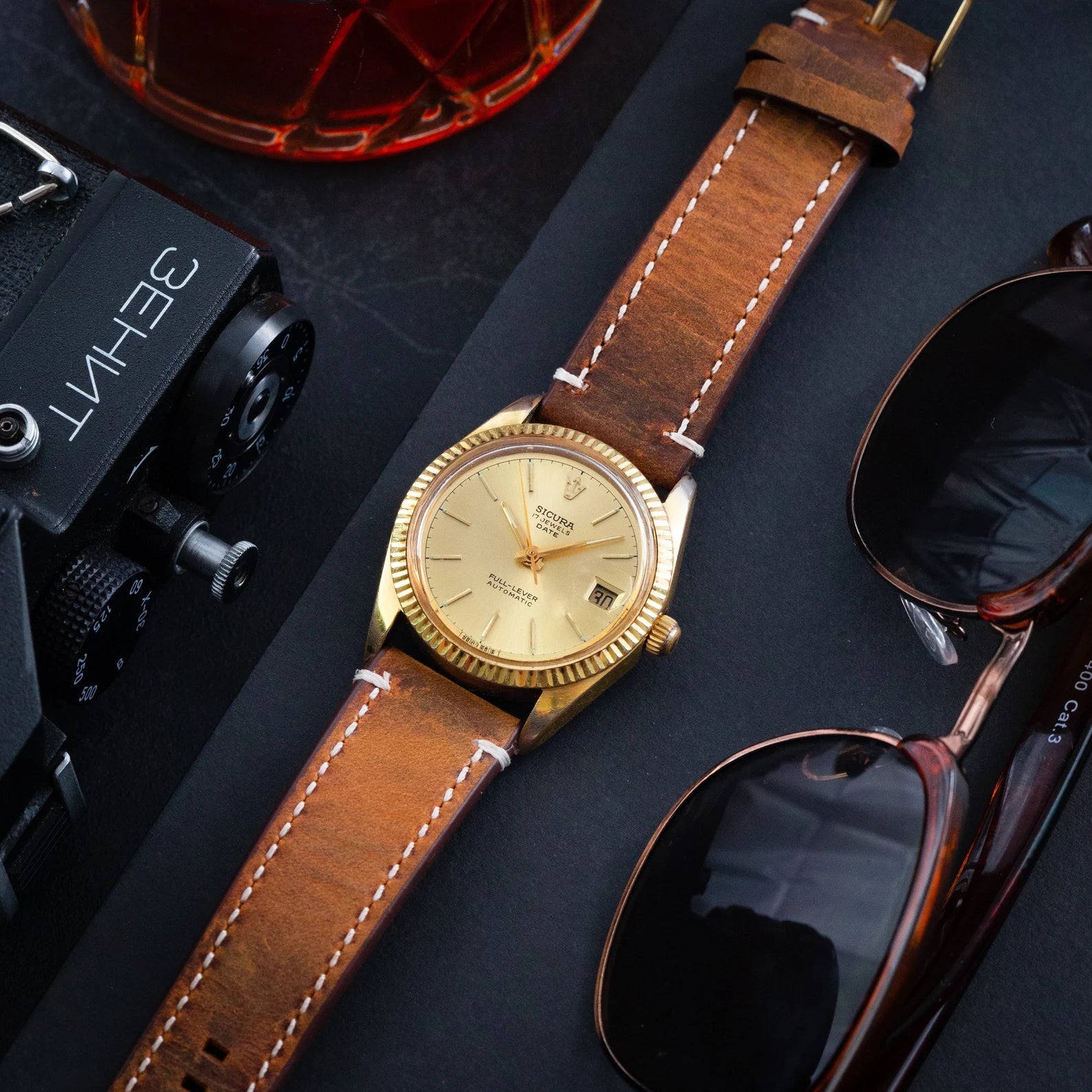 Vintage Men's Watch "Sicura Full-Lever (Breitling)", Automatic Swiss Made Watch - VintageDuMarko