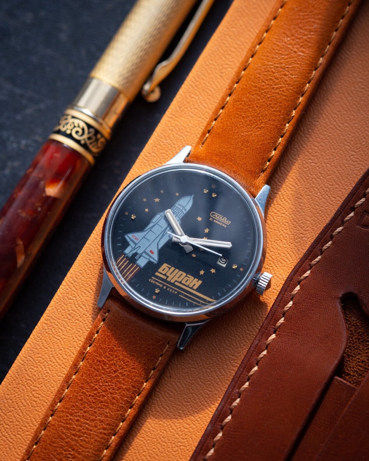 Vintage Men's Watch "Slava Buran" 2nd MChZ Type, Military Watch - VintageDuMarko