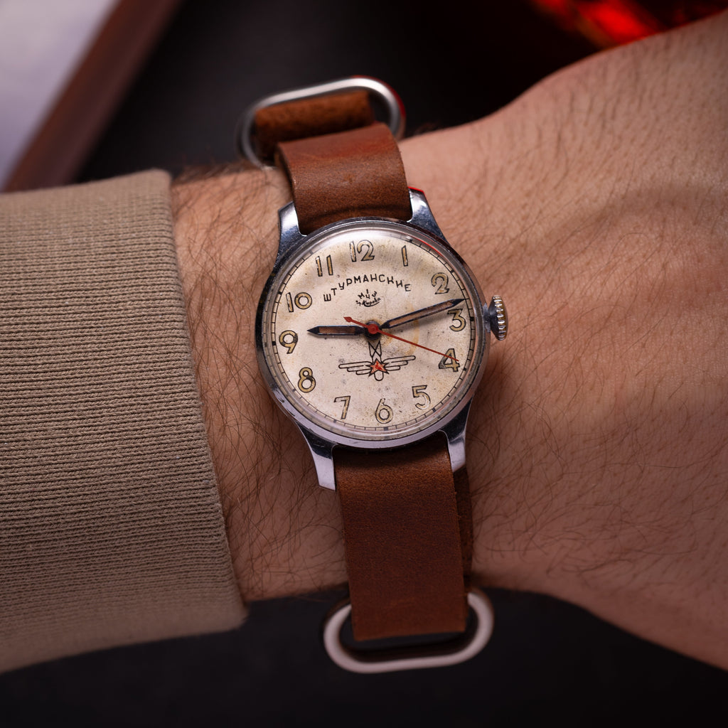 Vintage Military Original "Poljot Sturmanskie Gagarin" Watch, Men's Soviet Watch - VintageDuMarko