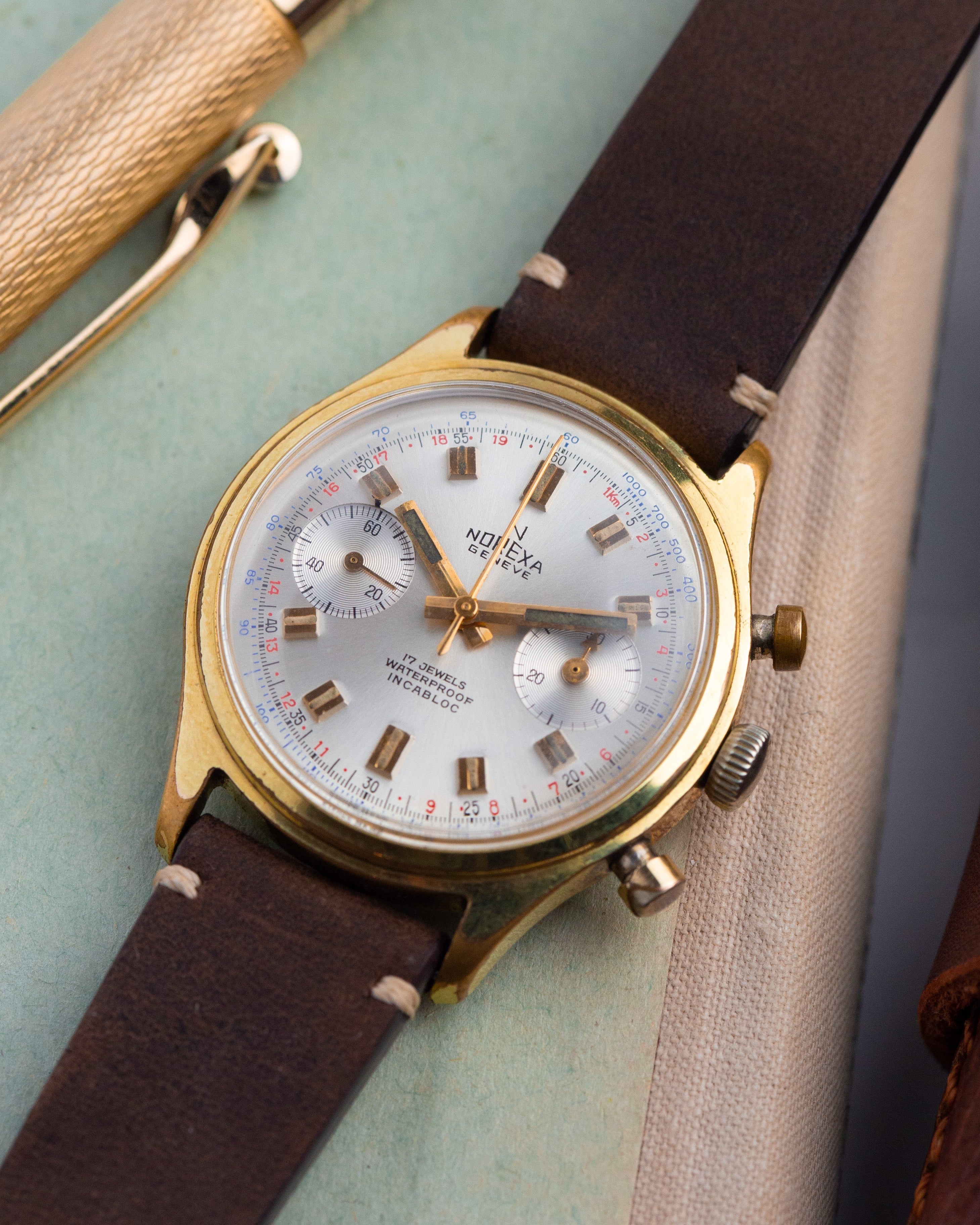 Vintage "Norexa Vauljox cal.7730" Chronograph Watch, Swiss Military Watch - VintageDuMarko