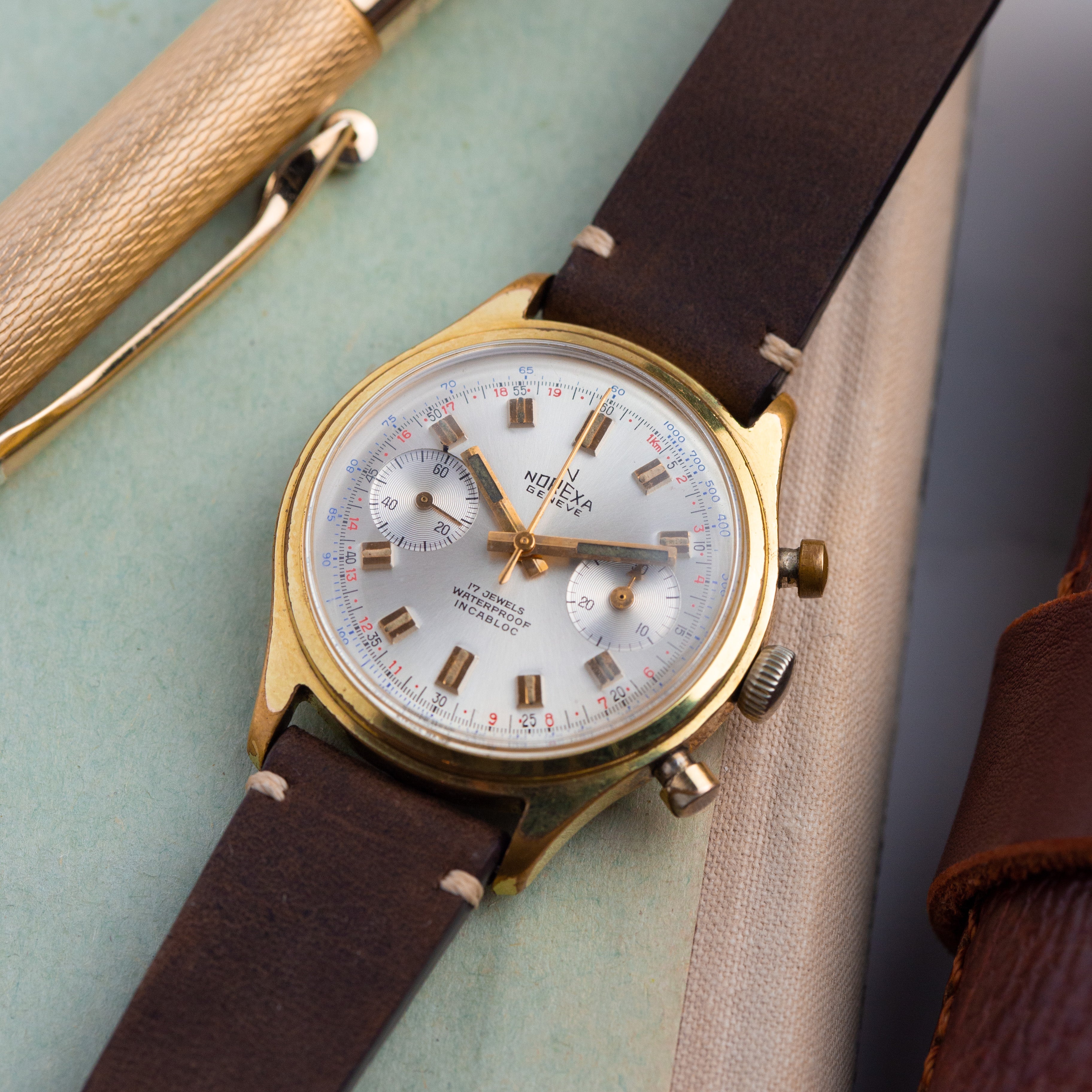 Vintage "Norexa Vauljox cal.7730" Chronograph Watch, Swiss Military Watch - VintageDuMarko