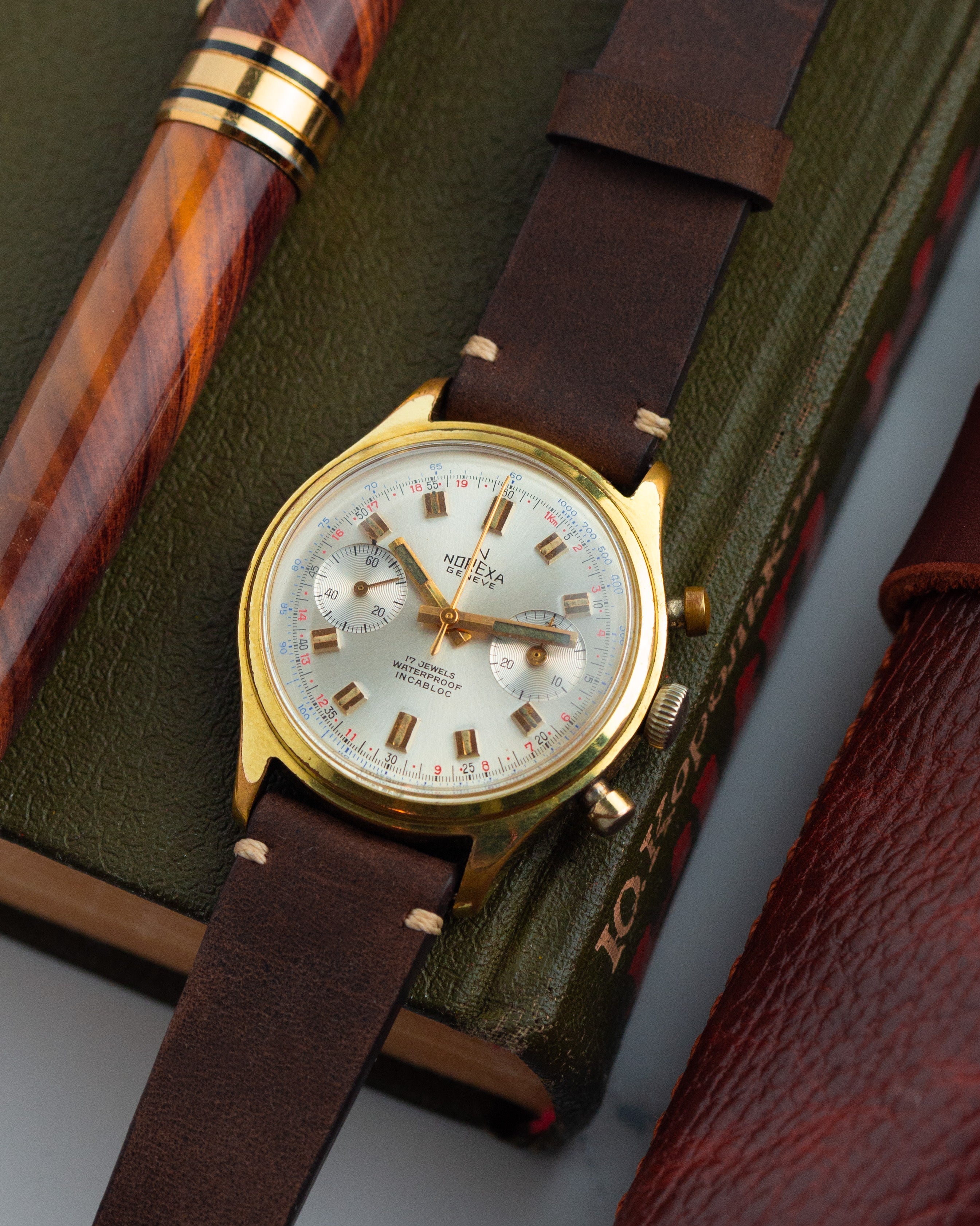 Vintage "Norexa Vauljox cal.7730" Chronograph Watch, Swiss Military Watch - VintageDuMarko