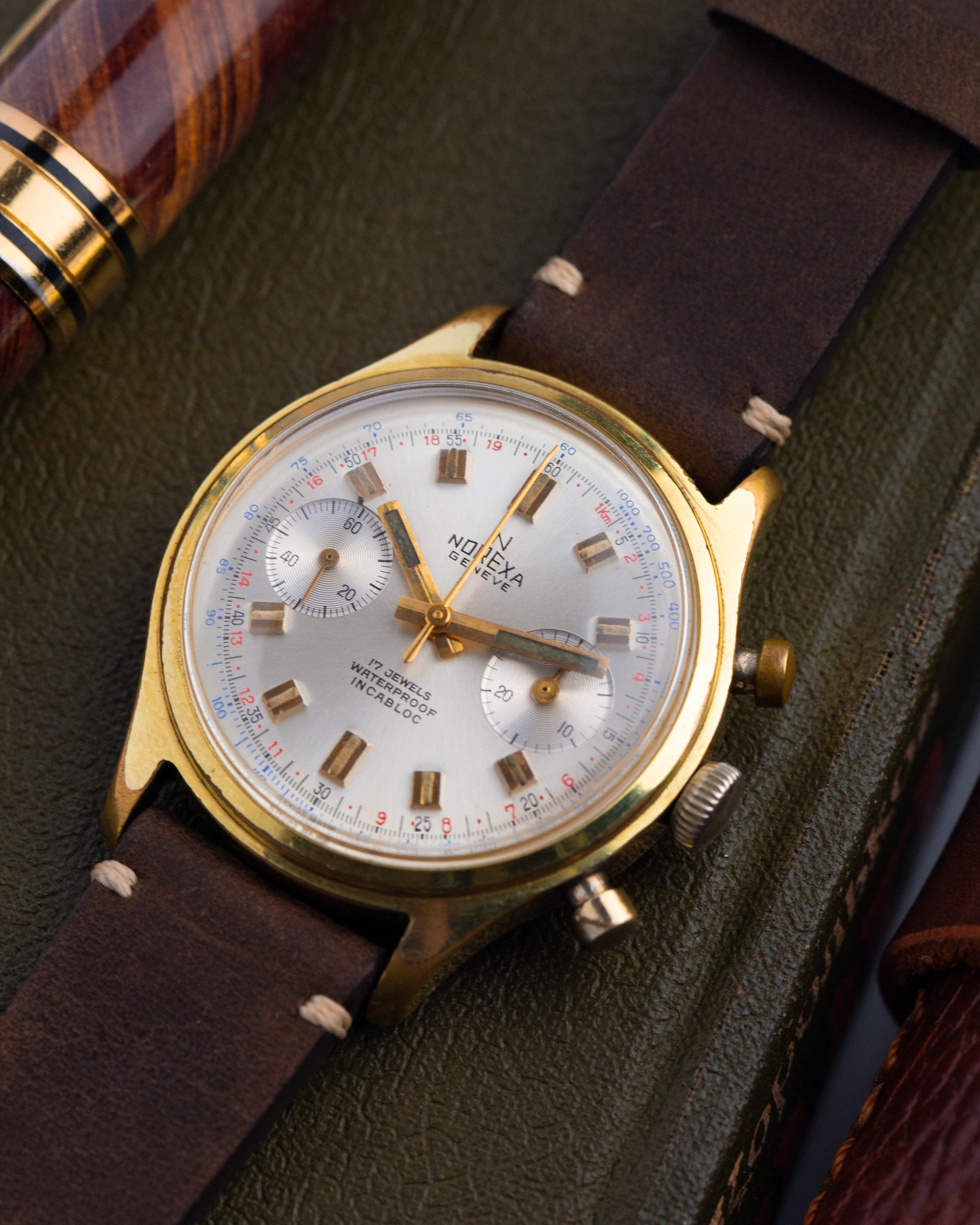 Vintage "Norexa Vauljox cal.7730" Chronograph Watch, Swiss Military Watch - VintageDuMarko