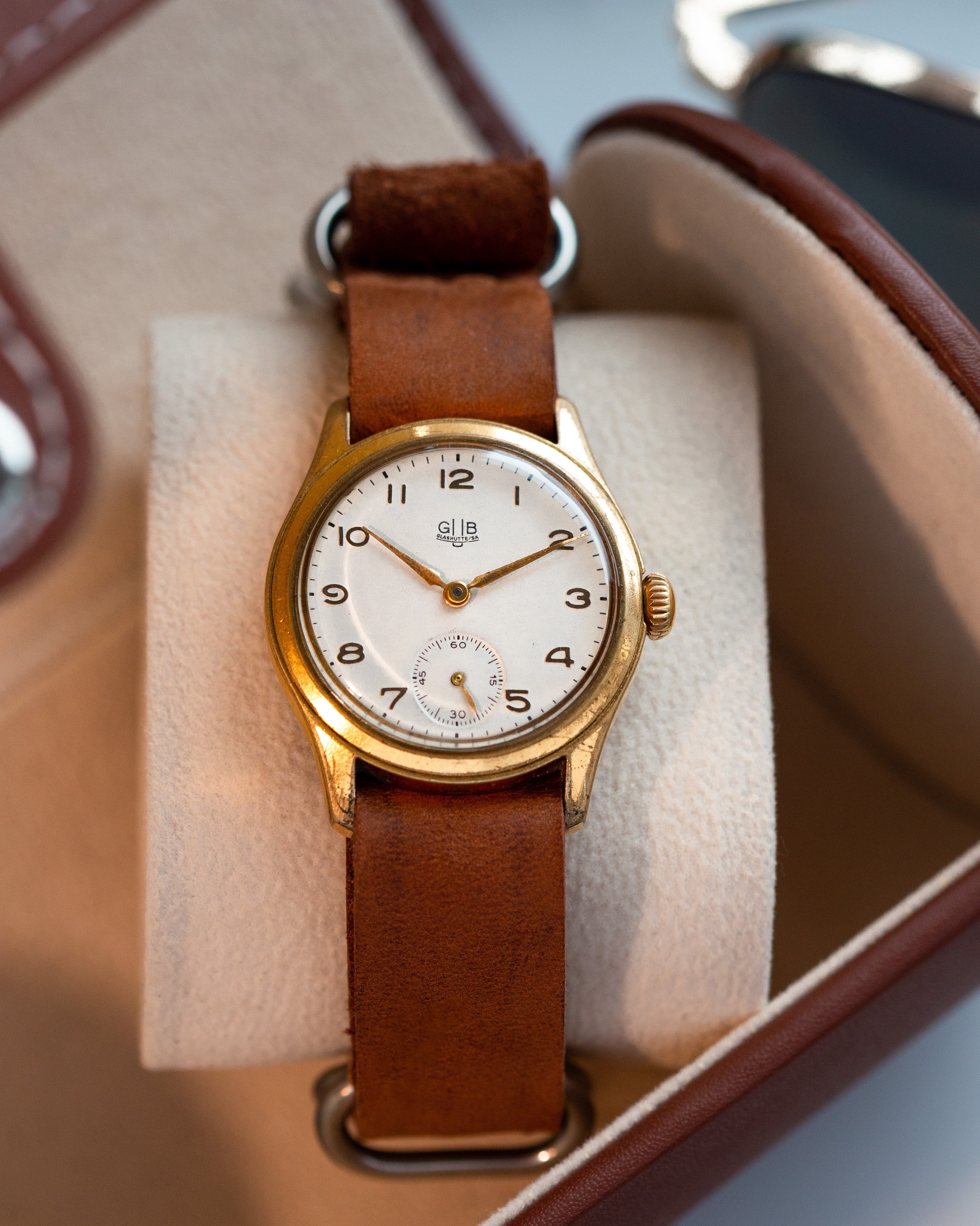 Vintage Original Gold Watch "GUB Glashutte", Men's Old German Watch - VintageDuMarko