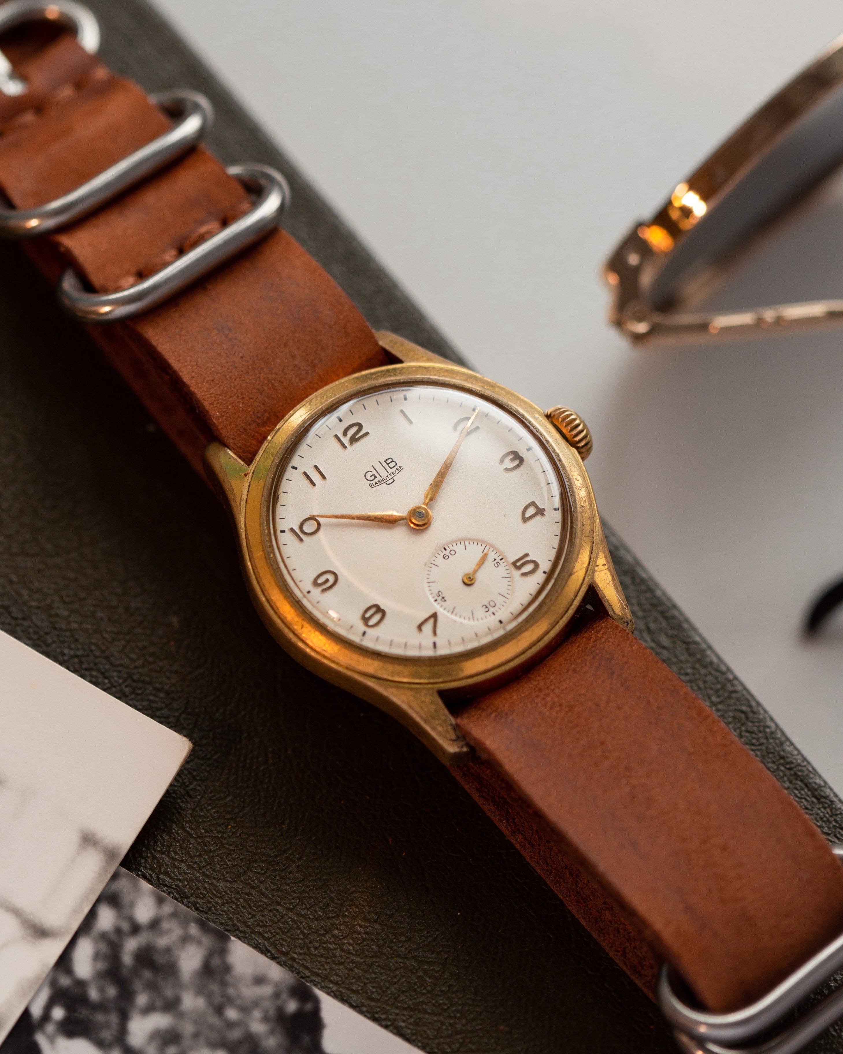 Vintage Original Gold Watch "GUB Glashutte", Men's Old German Watch - VintageDuMarko