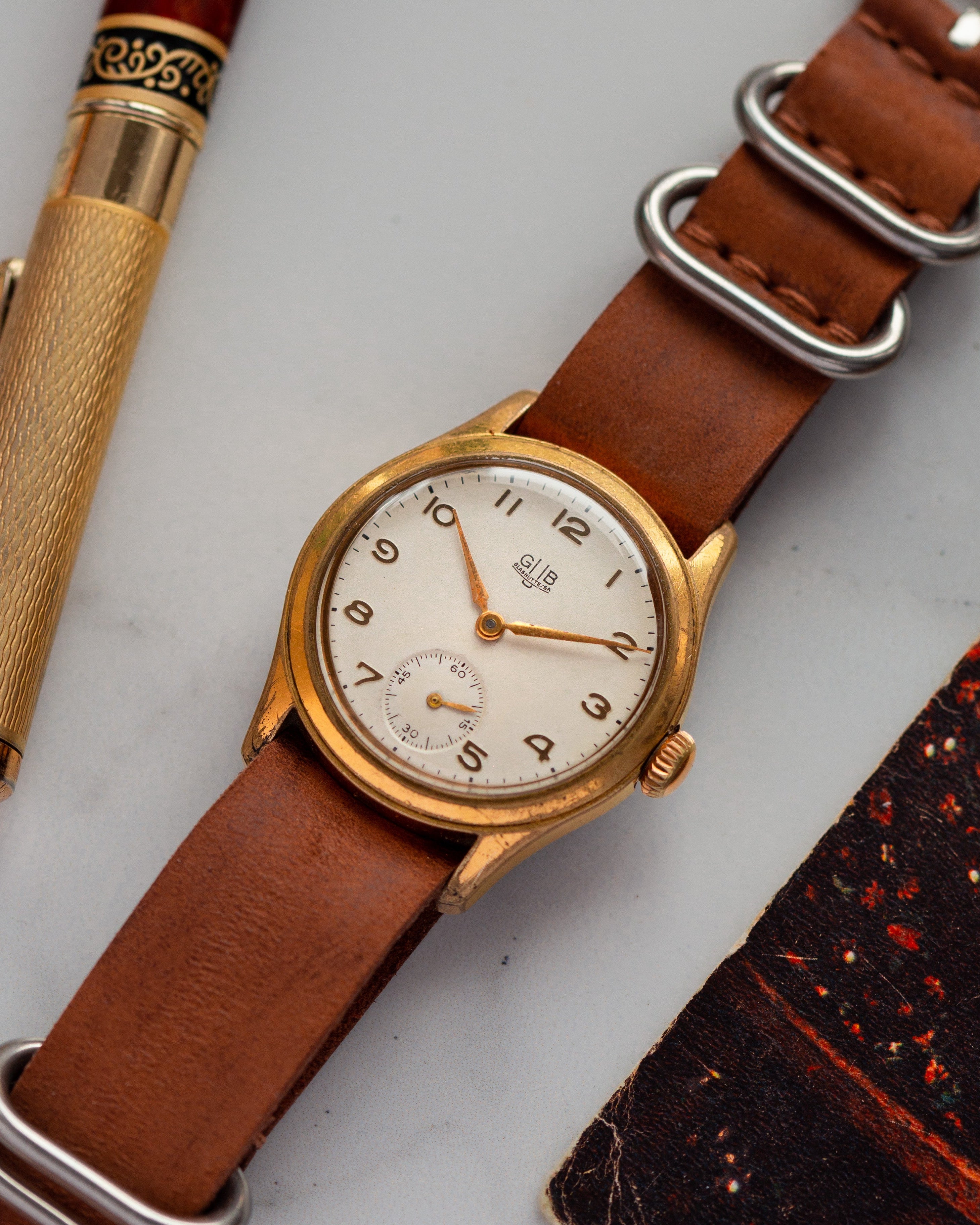 Vintage Original Gold Watch "GUB Glashutte", Men's Old German Watch - VintageDuMarko
