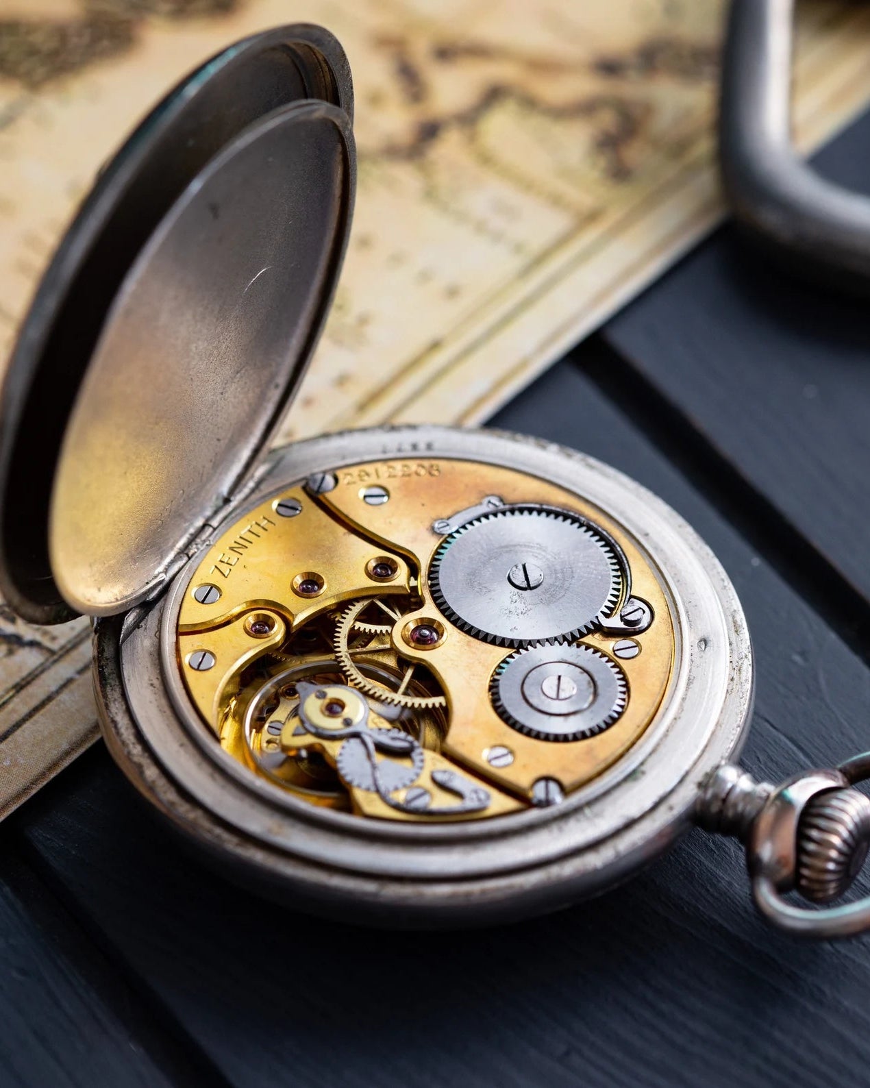 Vintage Pocket Chronometer Watch "Zenith" from 1910's, 0.800 Silver, Rare Swiss Watch - VintageDuMarko