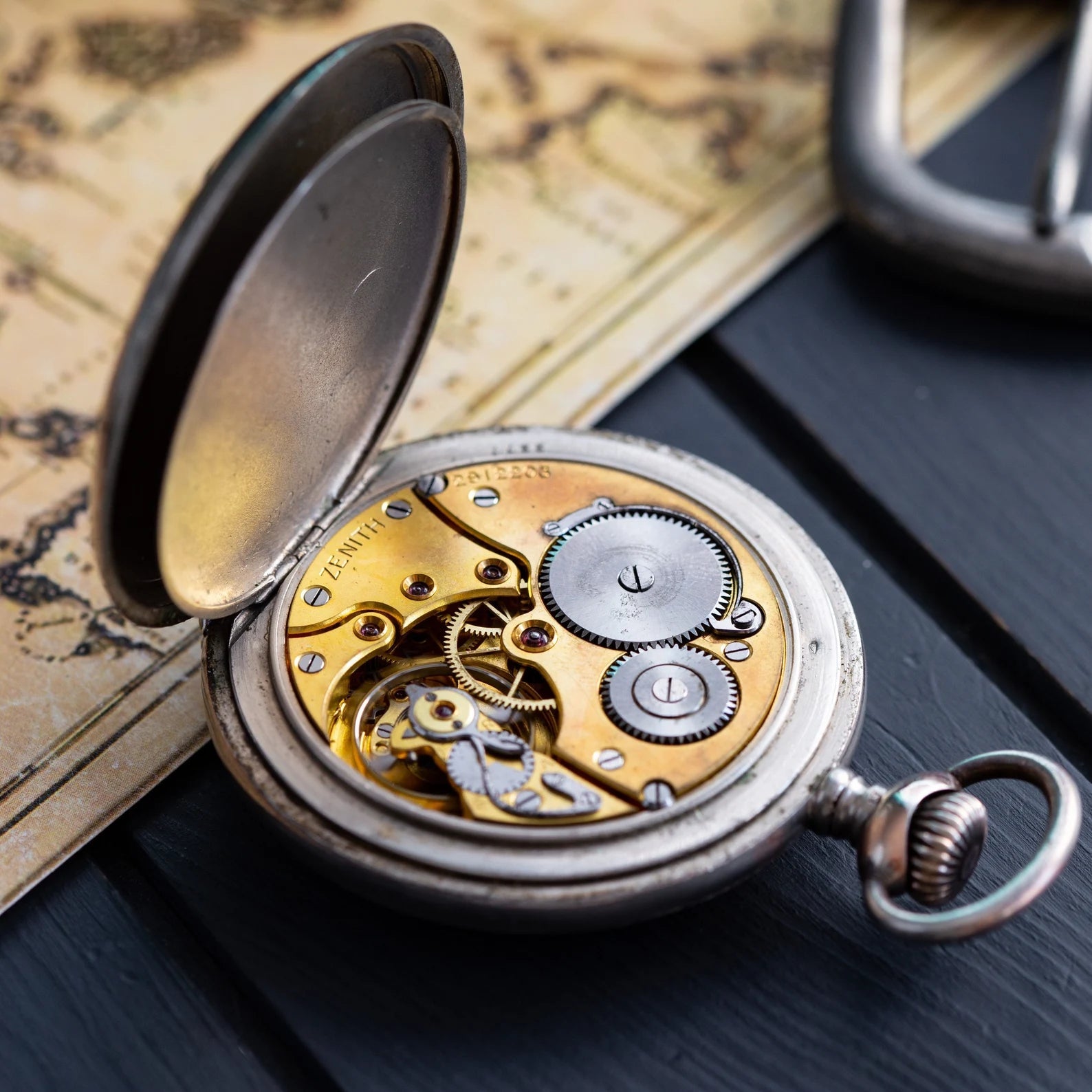 Vintage Pocket Chronometer Watch "Zenith" from 1910's, 0.800 Silver, Rare Swiss Watch - VintageDuMarko