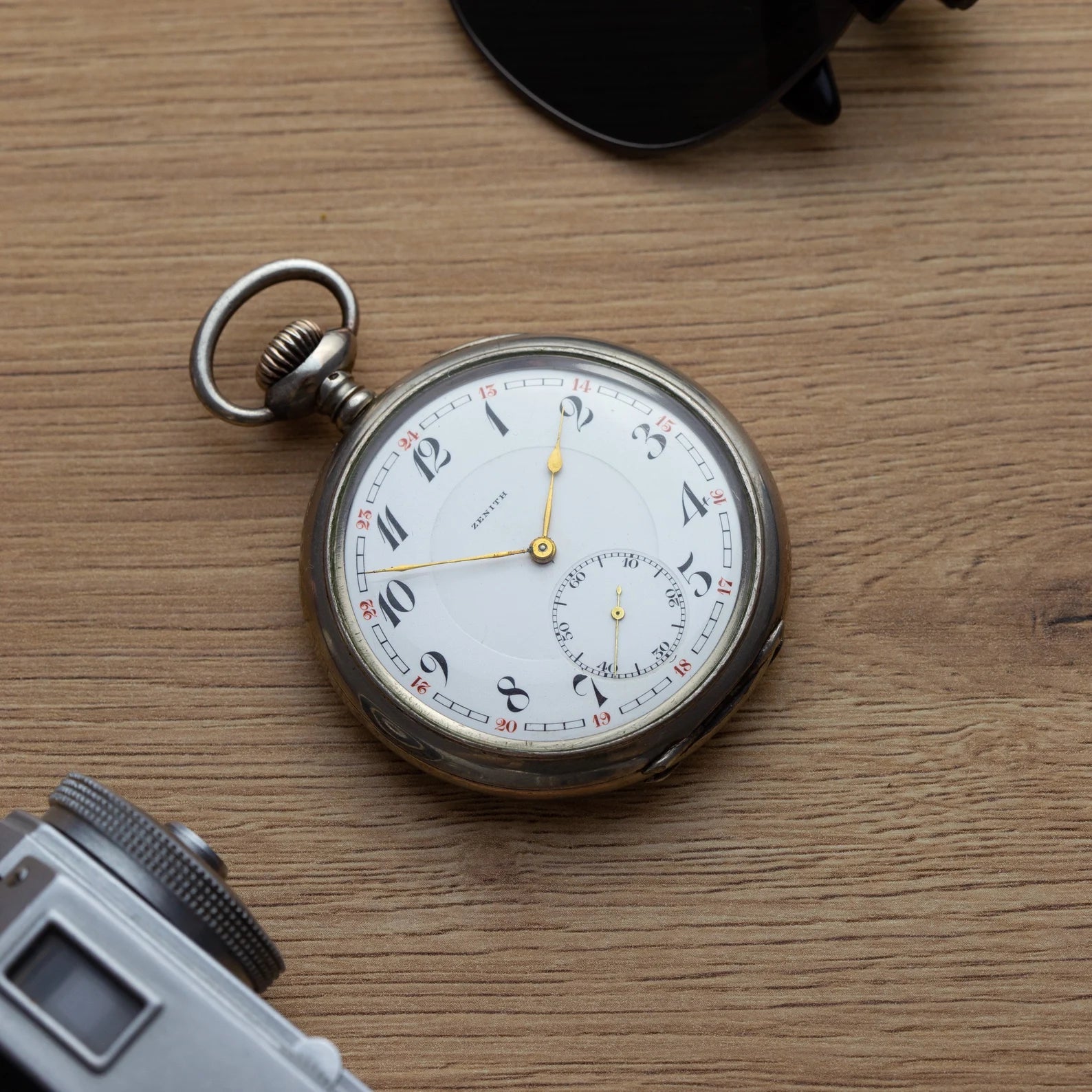 Vintage Pocket Chronometer Watch "Zenith" from 1910's, 0.800 Silver, Rare Swiss Watch - VintageDuMarko