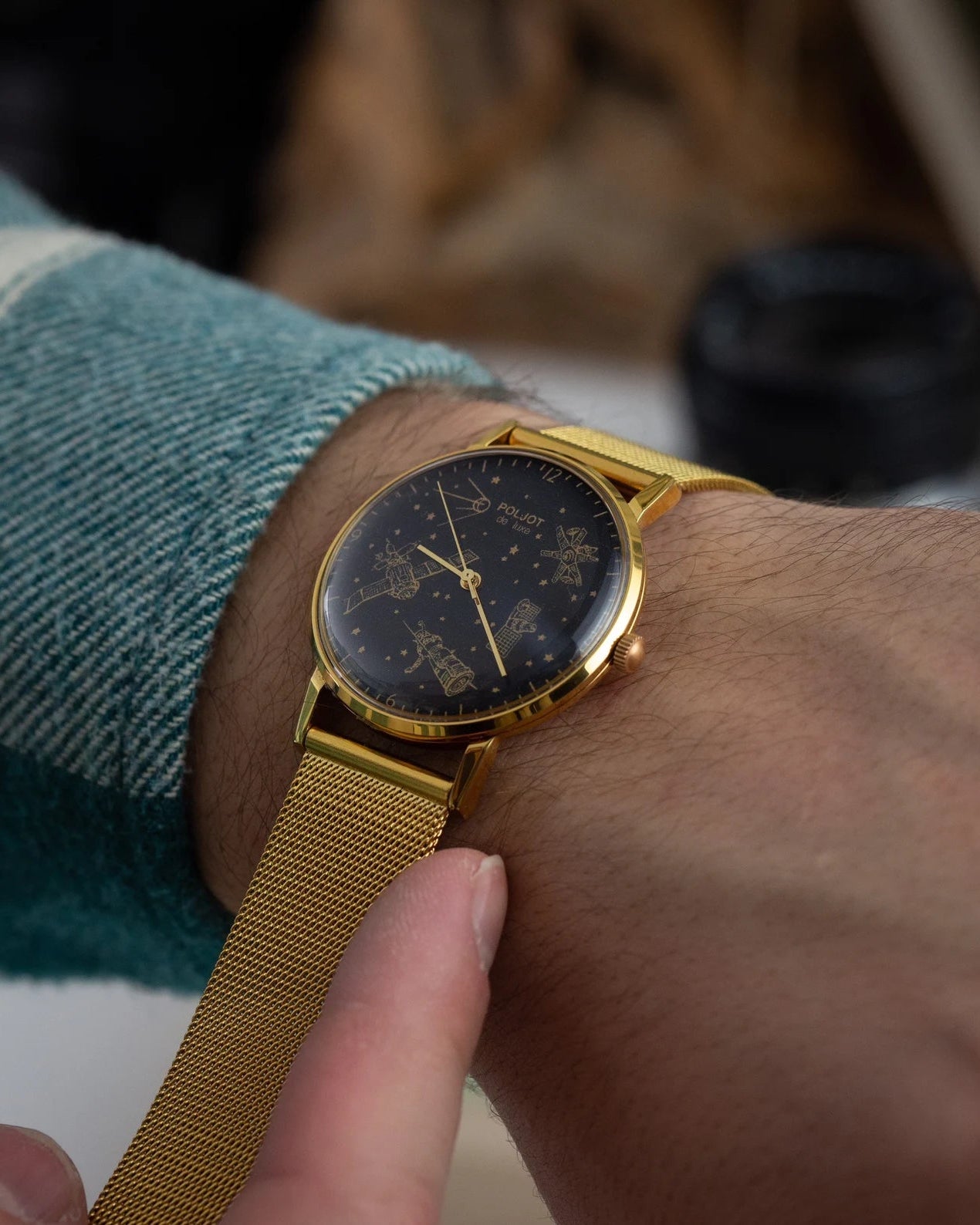 Vintage "Poljot De Luxe Space" Watch, Soviet Slim Watch - VintageDuMarko