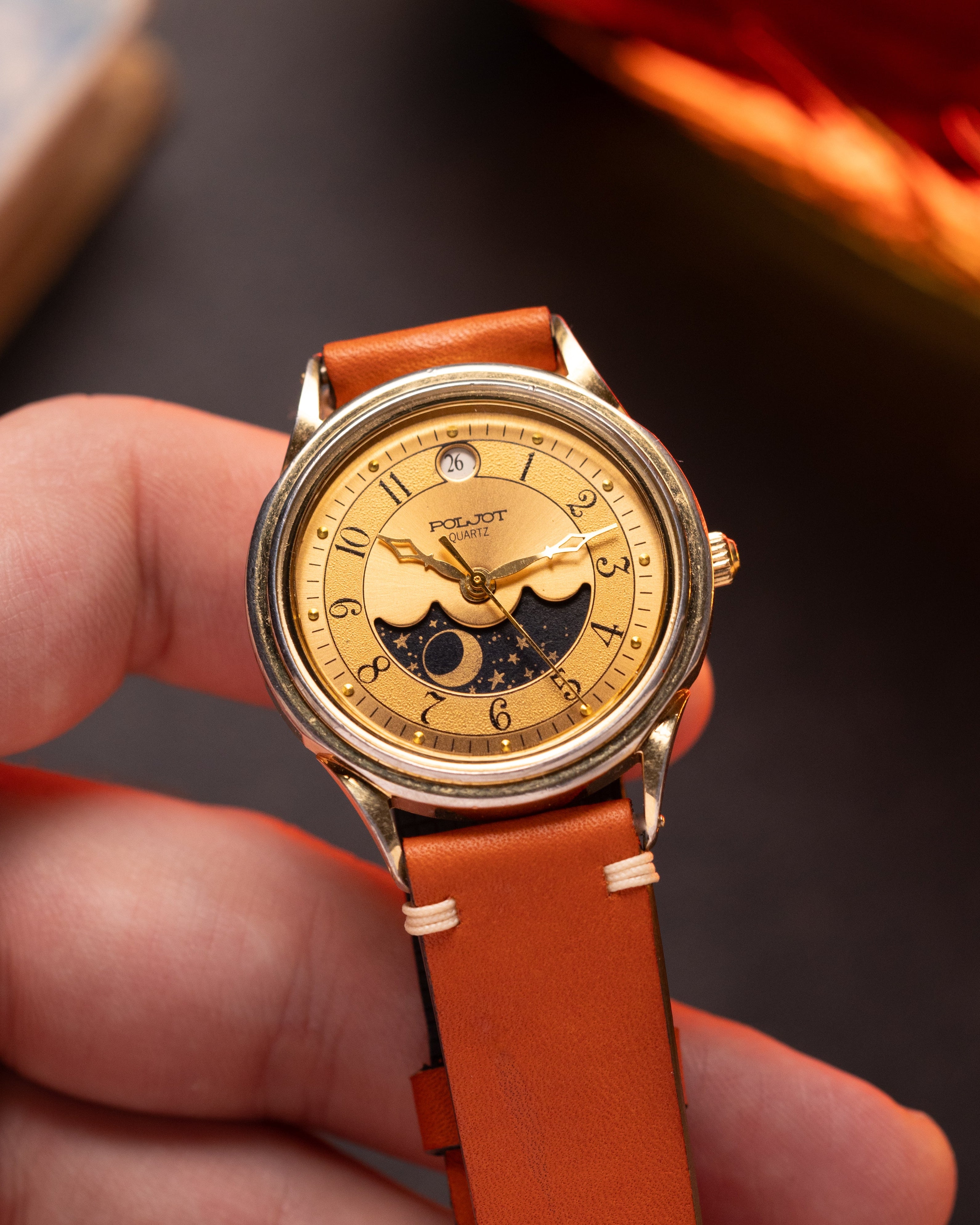 Vintage Poljot Sun & Moon Watch, Unisex Soviet watch - VintageDuMarko