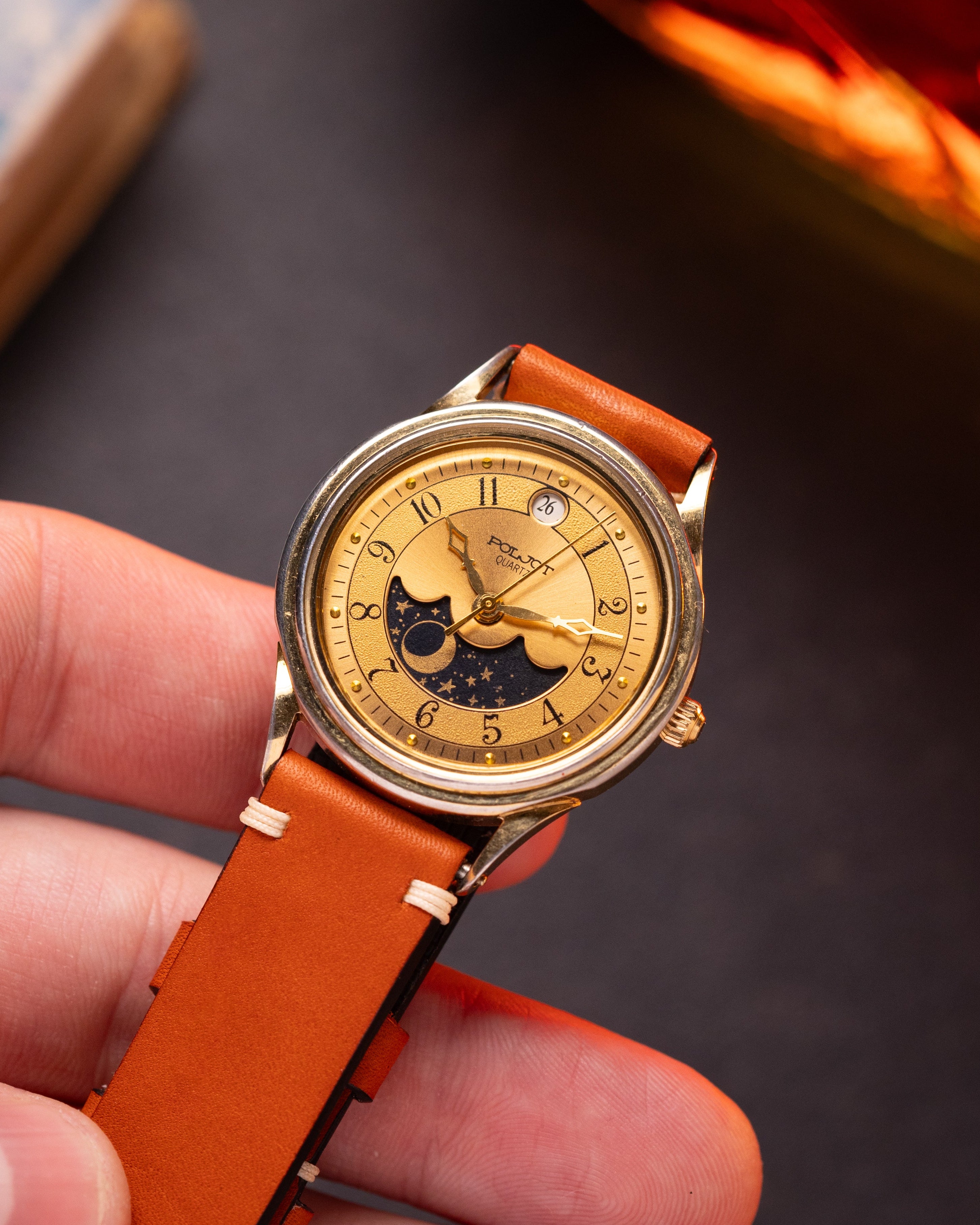 Vintage Poljot Sun & Moon Watch, Unisex Soviet watch - VintageDuMarko