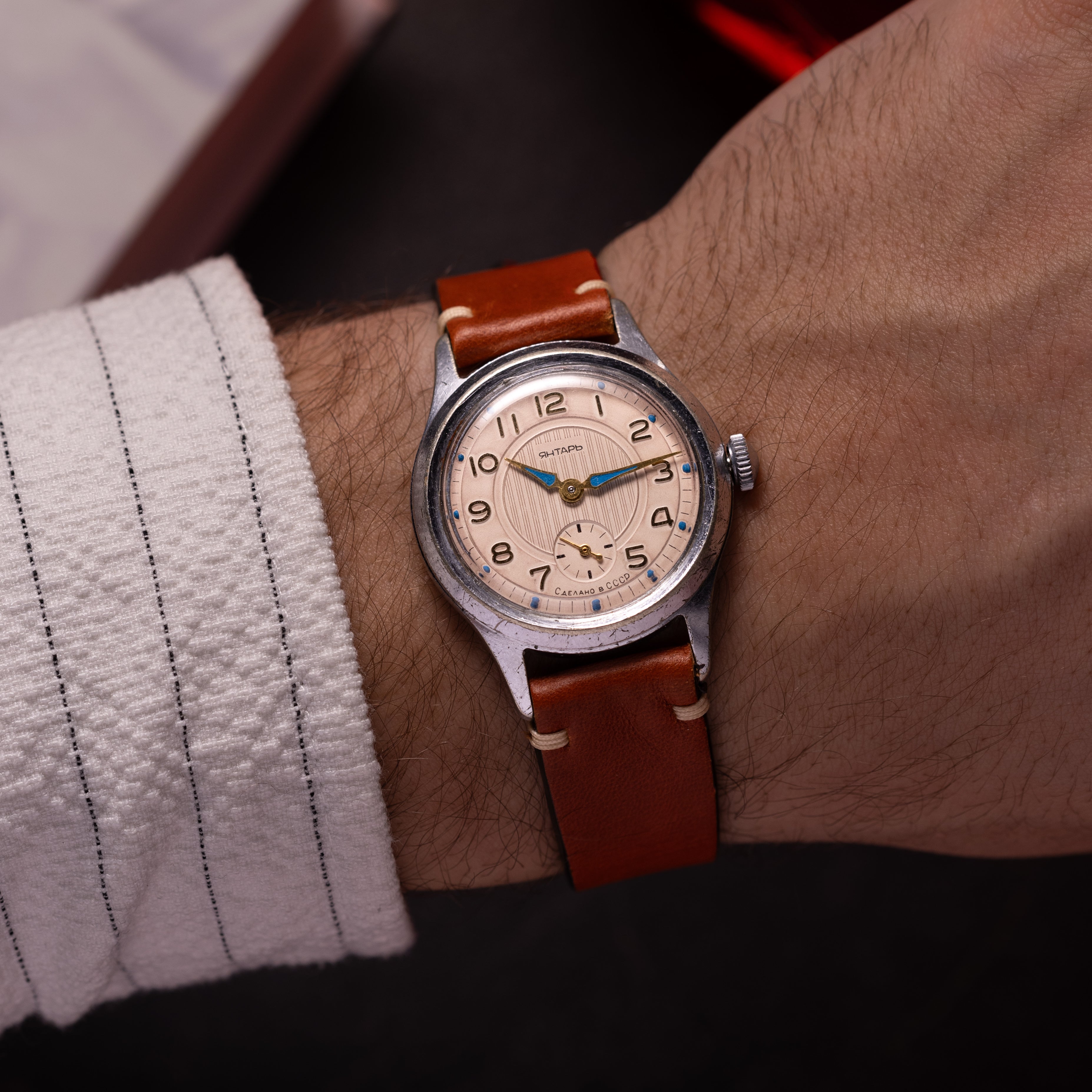 Vintage Rare Watch "Jantar (Yantar)", Original Authentic Military Soviet Mechanical USSR Watch - VintageDuMarko