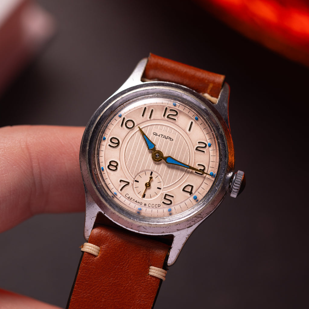 Vintage Rare Watch "Jantar (Yantar)", Original Authentic Military Soviet Mechanical USSR Watch - VintageDuMarko
