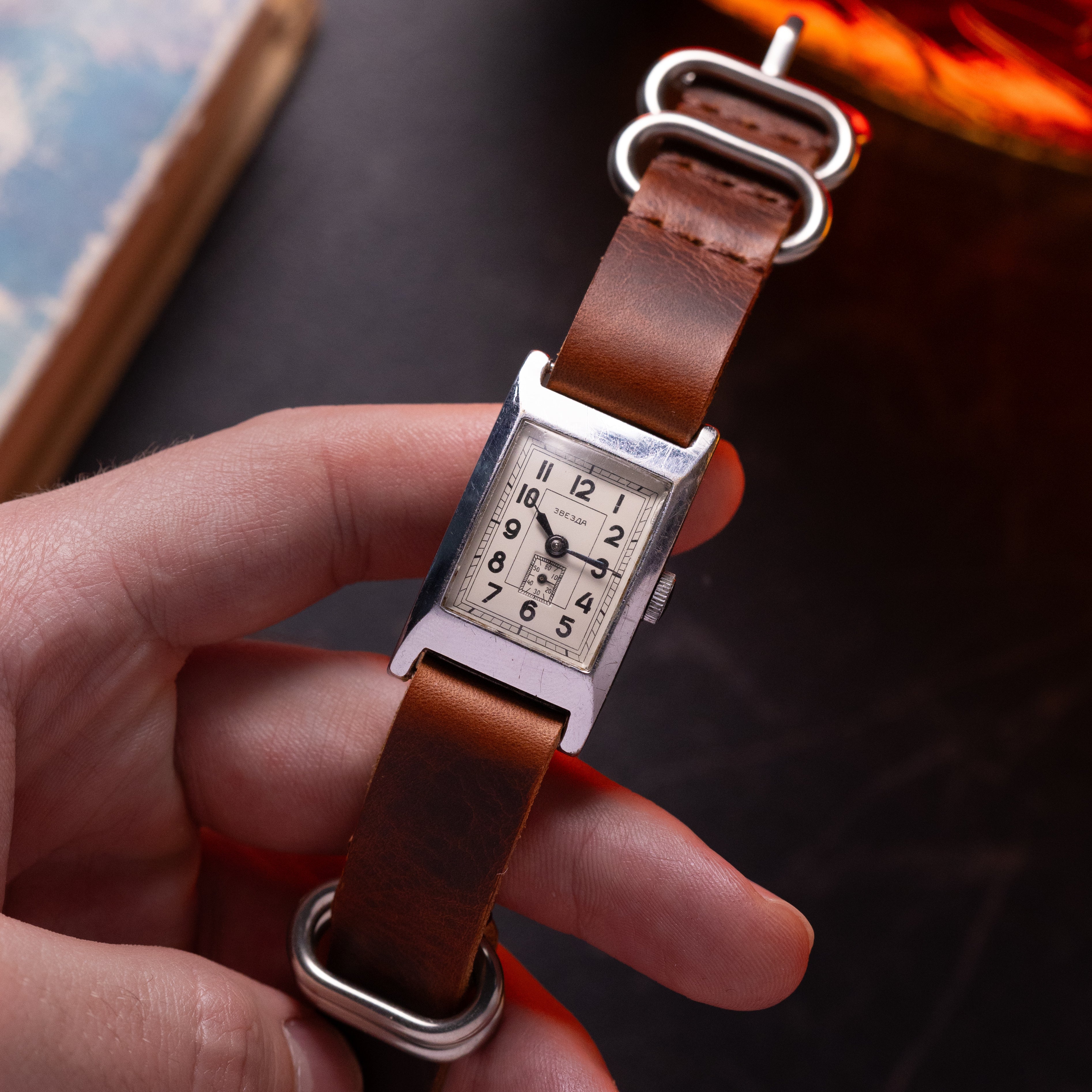 Vintage Rare Watch "Zvezda" Cartier Style Watch - Watch for Men and Women - VintageDuMarko