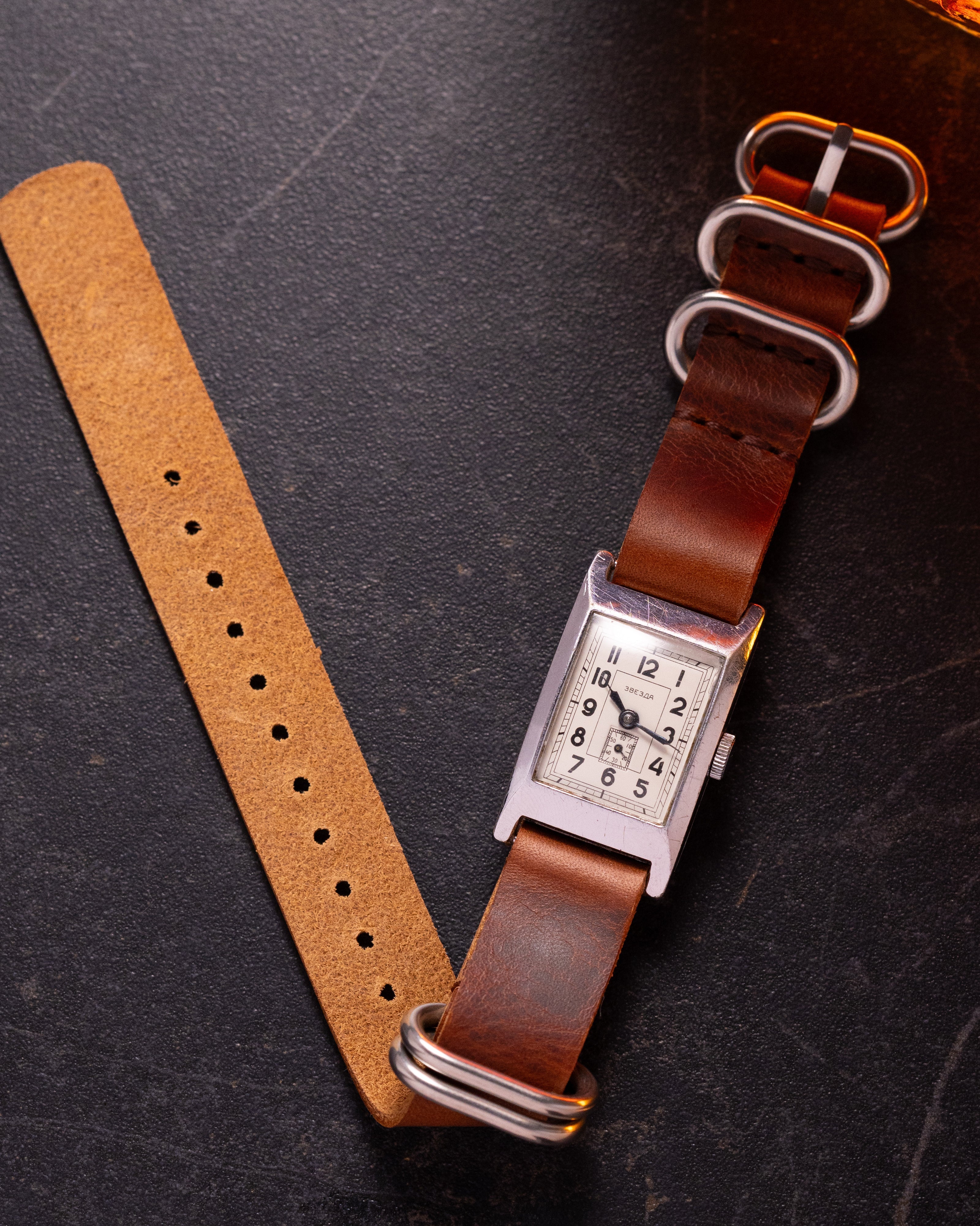 Vintage Rare Watch "Zvezda" Cartier Style Watch - Watch for Men and Women - VintageDuMarko