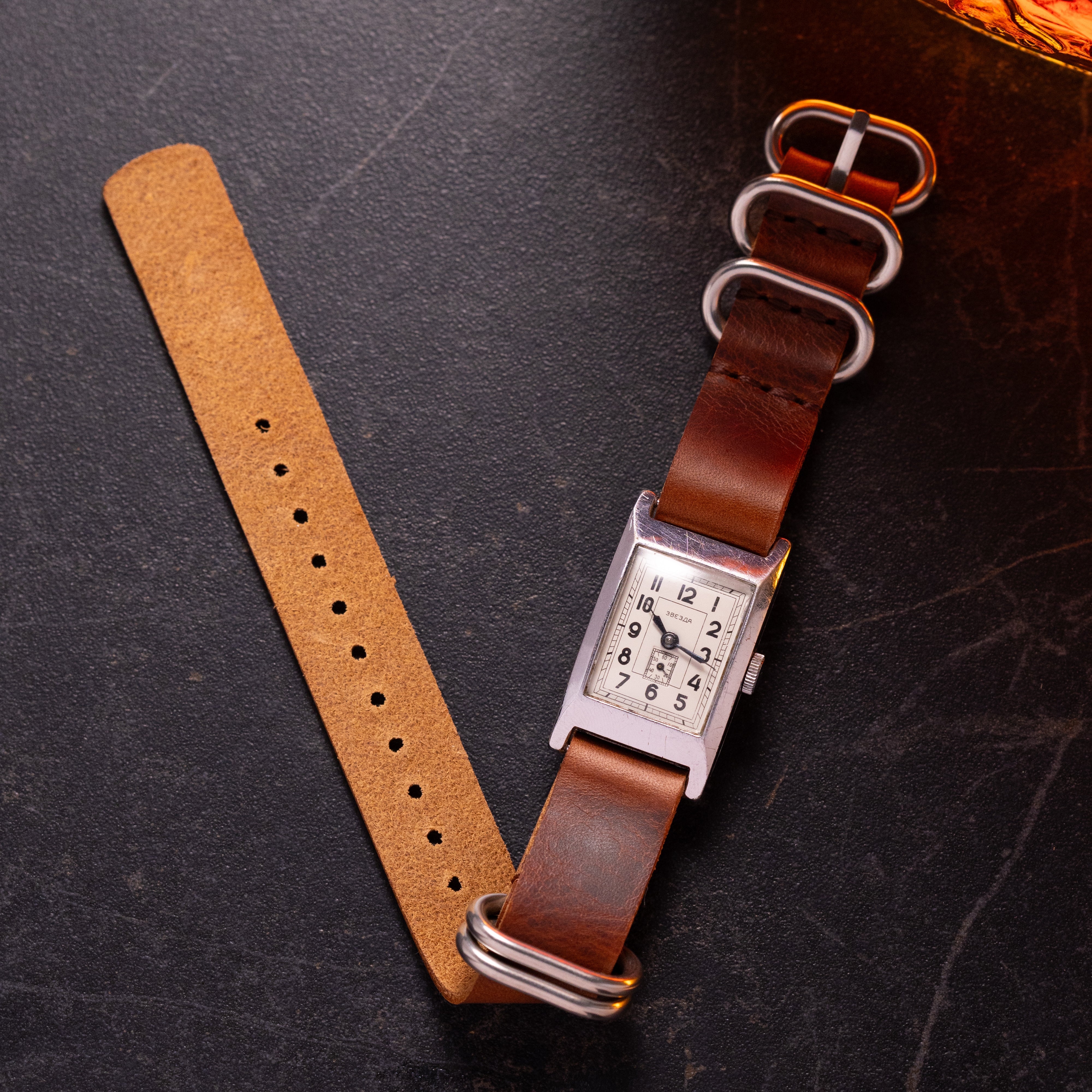 Vintage Rare Watch "Zvezda" Cartier Style Watch - Watch for Men and Women - VintageDuMarko