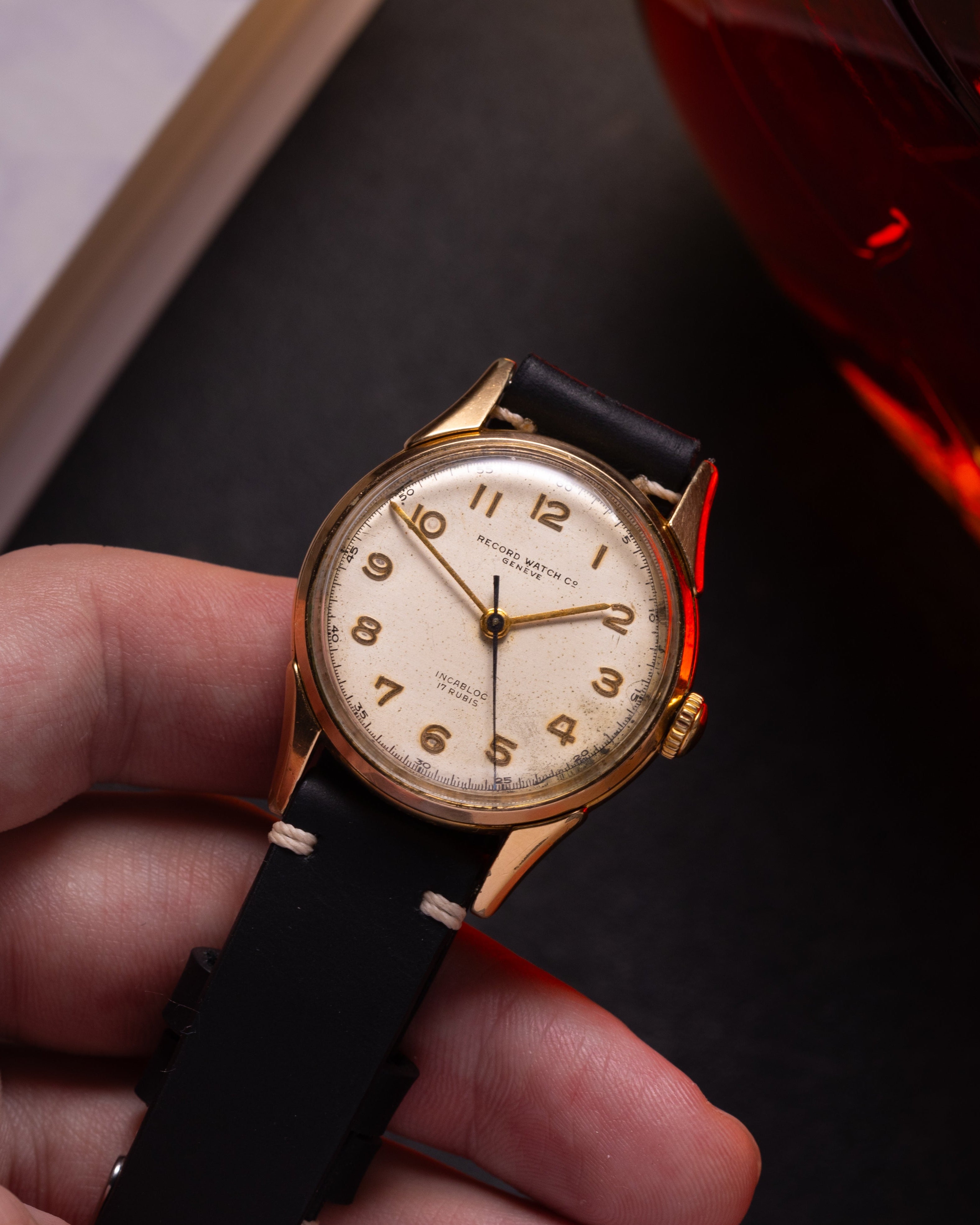 Vintage Record Watch Co Geneve WW2, Military Mens Watch - VintageDuMarko