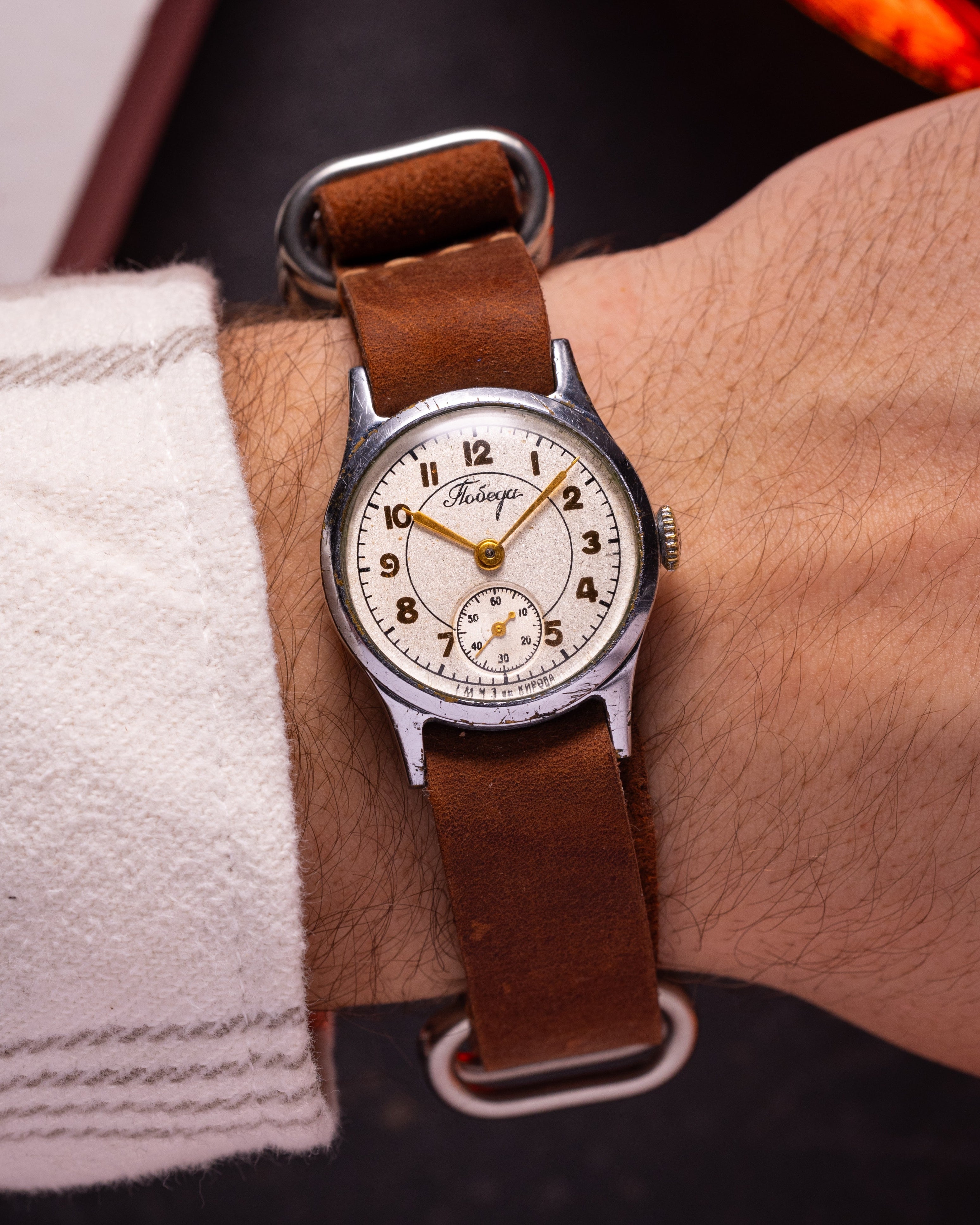 Vintage Soviet "Pobeda" Men's Mechanical Wrist Watch, - VintageDuMarko