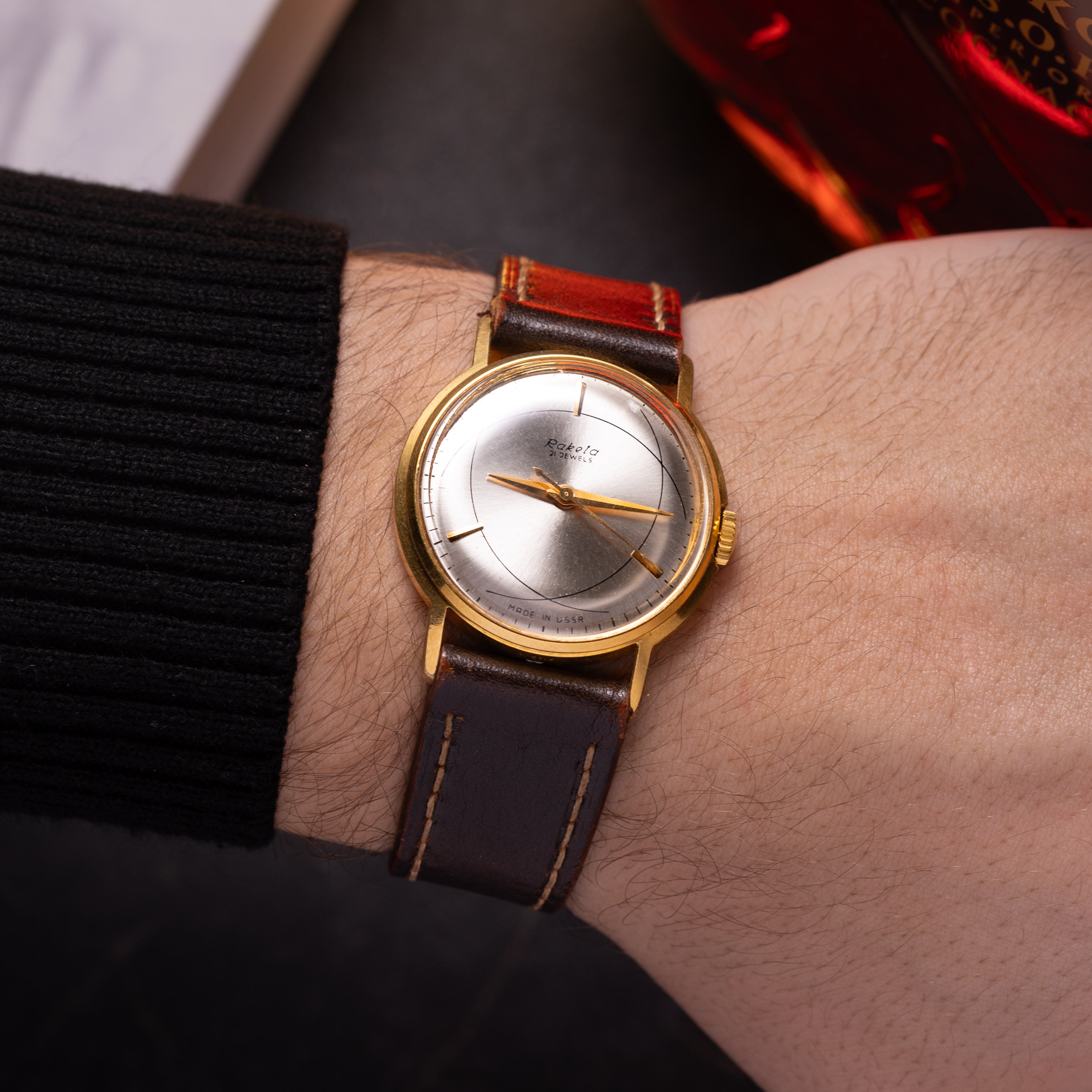 Vintage Soviet "Raketa Atom" Men's Watch, Rare Mechanical Original Watch - VintageDuMarko